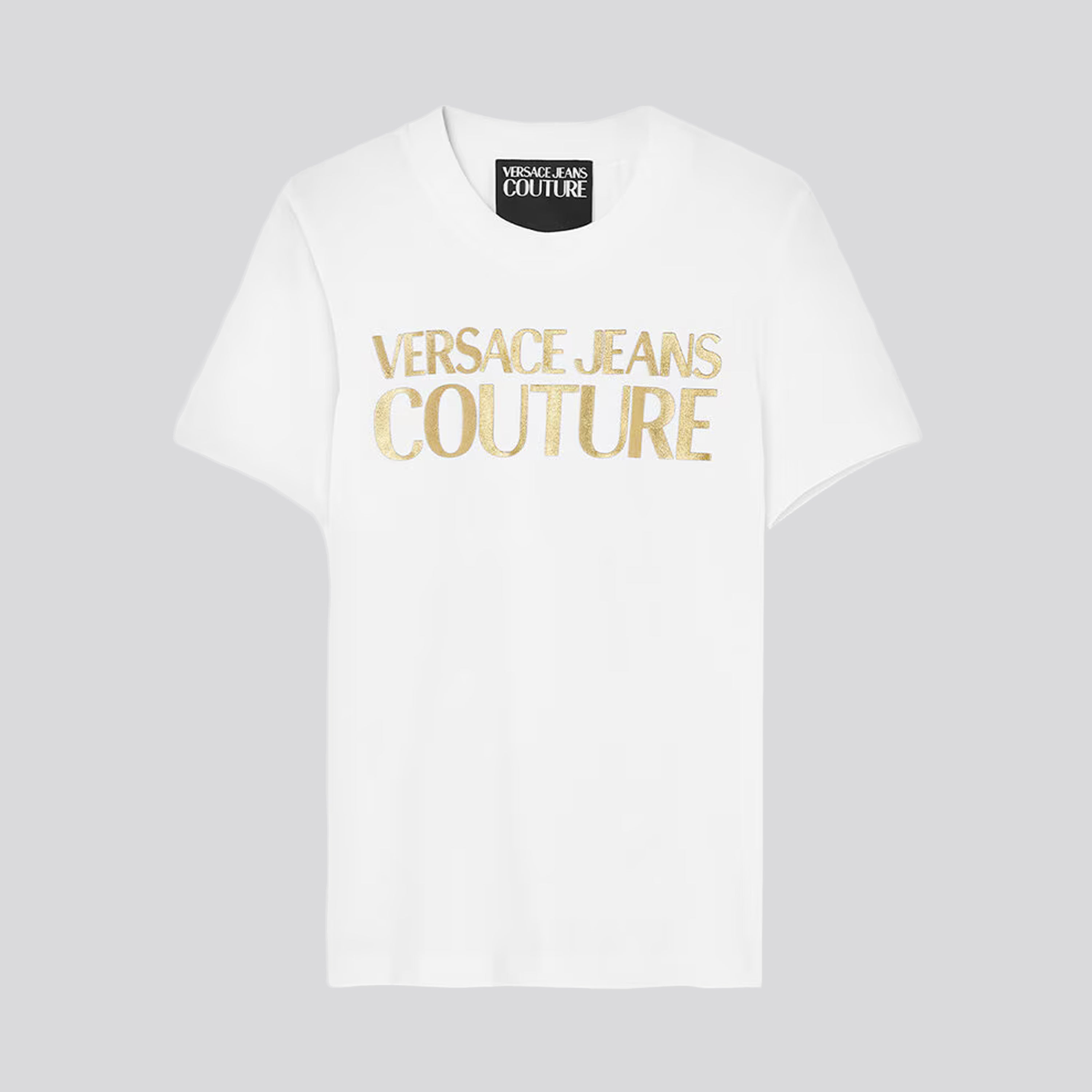 Camiseta Blanca Versace Jeans Couture Logo Gold