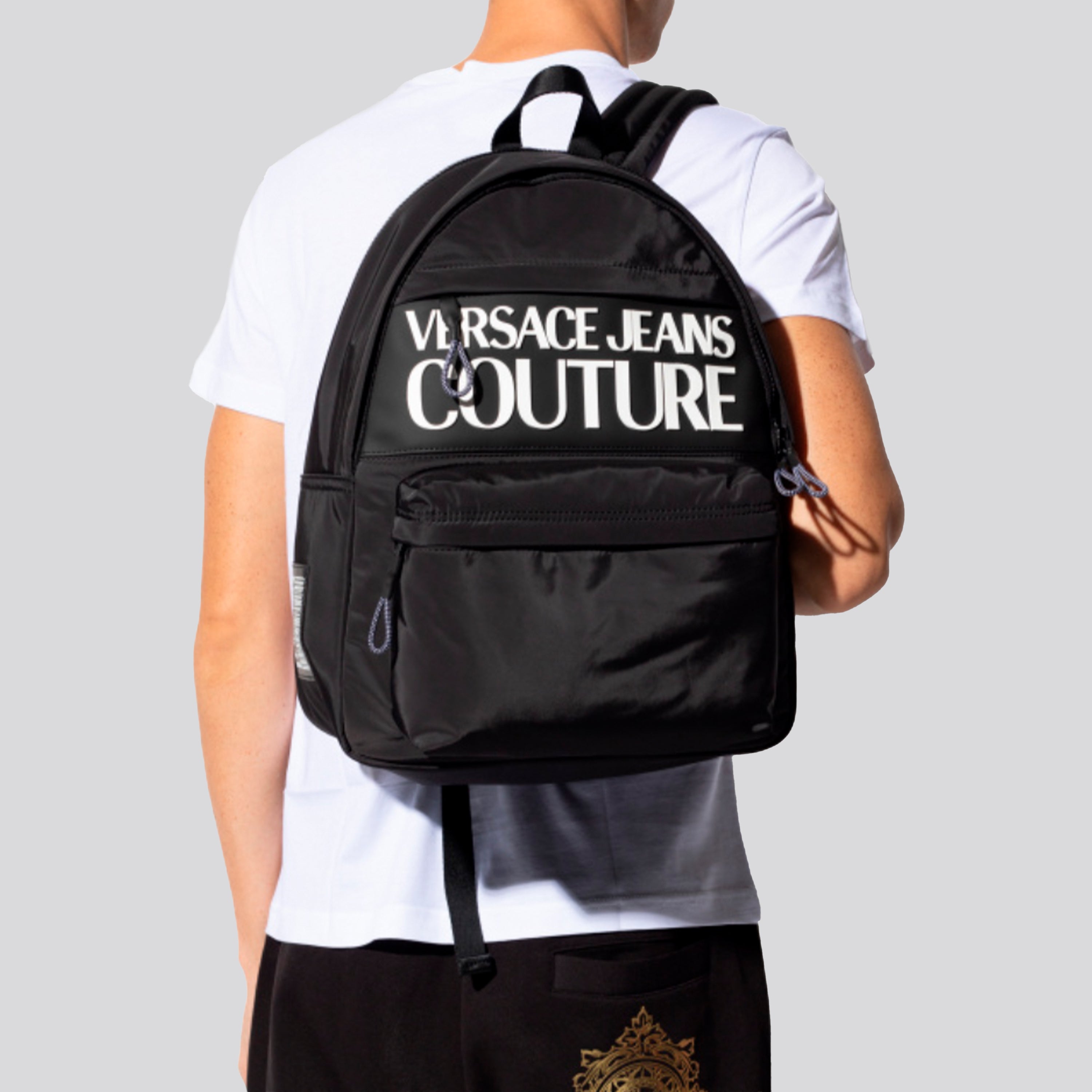 Morral Negro Versace Jeans Couture Logo