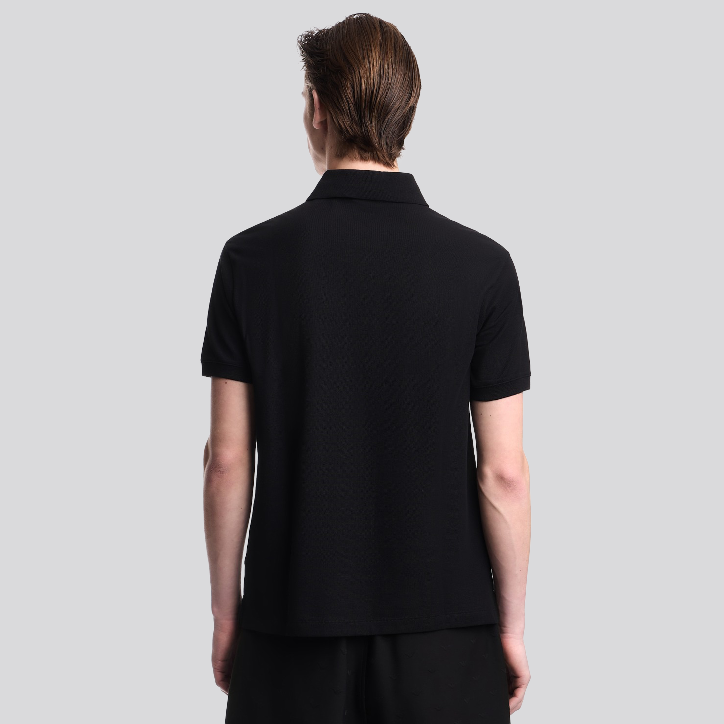 Camiseta Tipo Polo Negro Armani Eagle