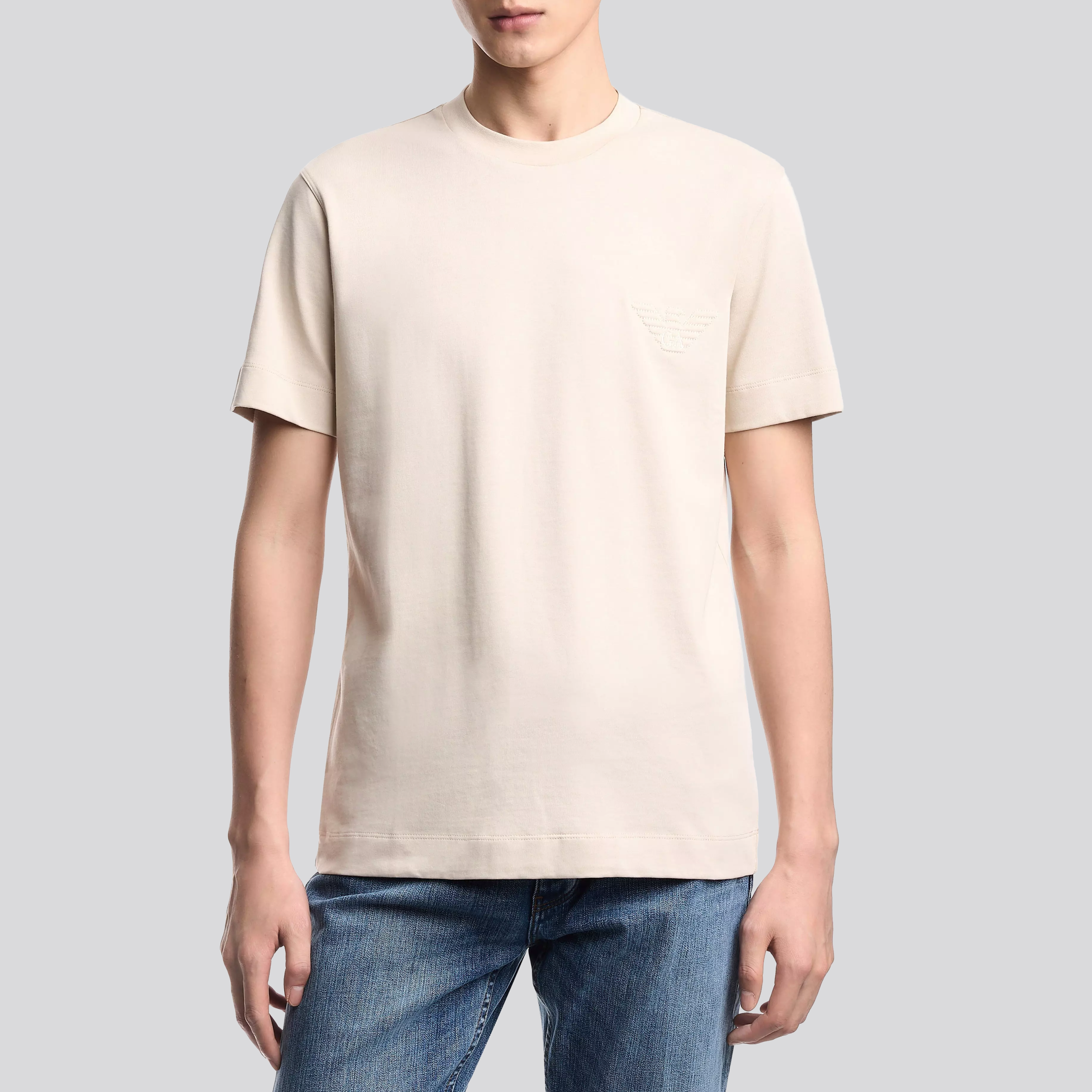 Camiseta Beige Armani Small Eagle