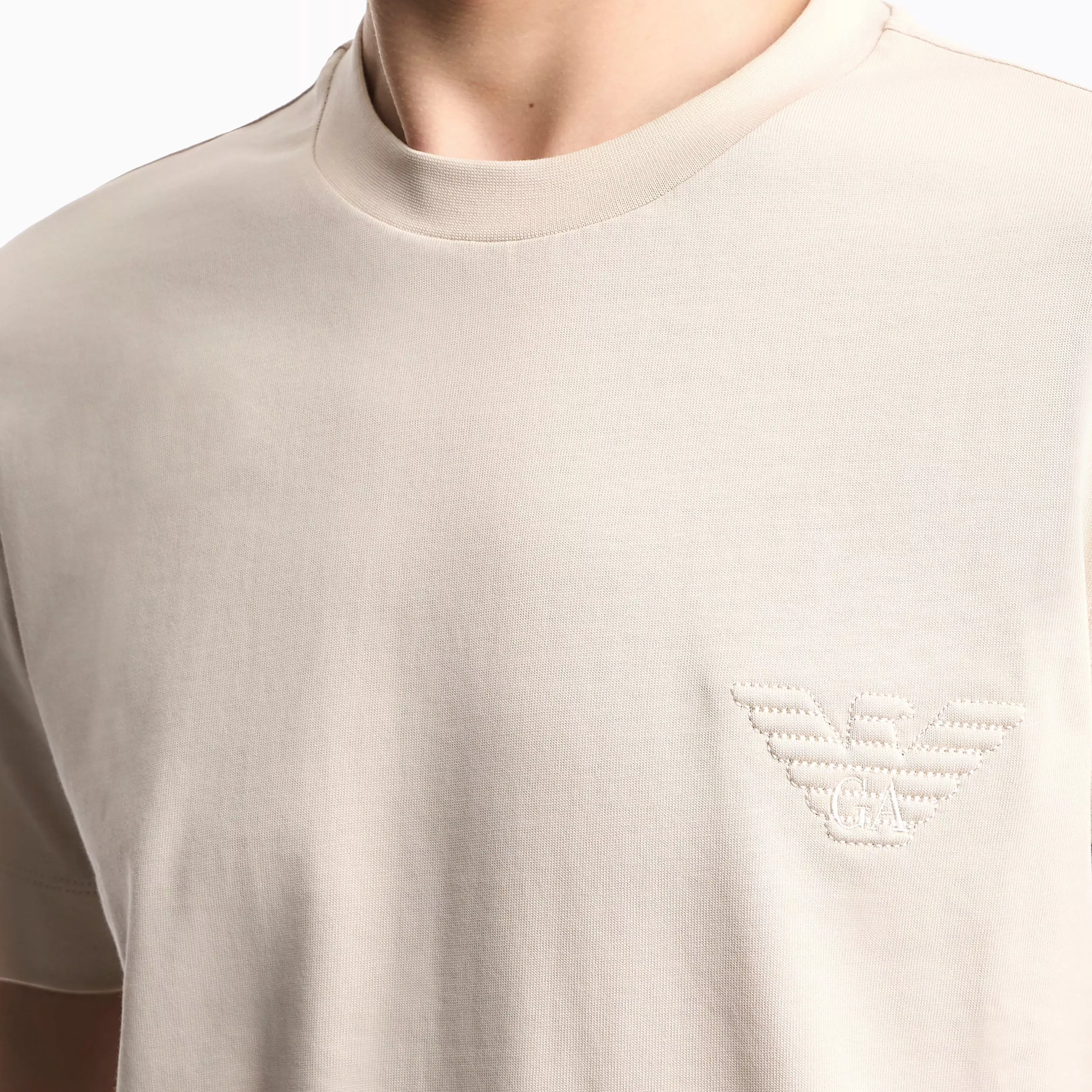 Camiseta Beige Armani Small Eagle