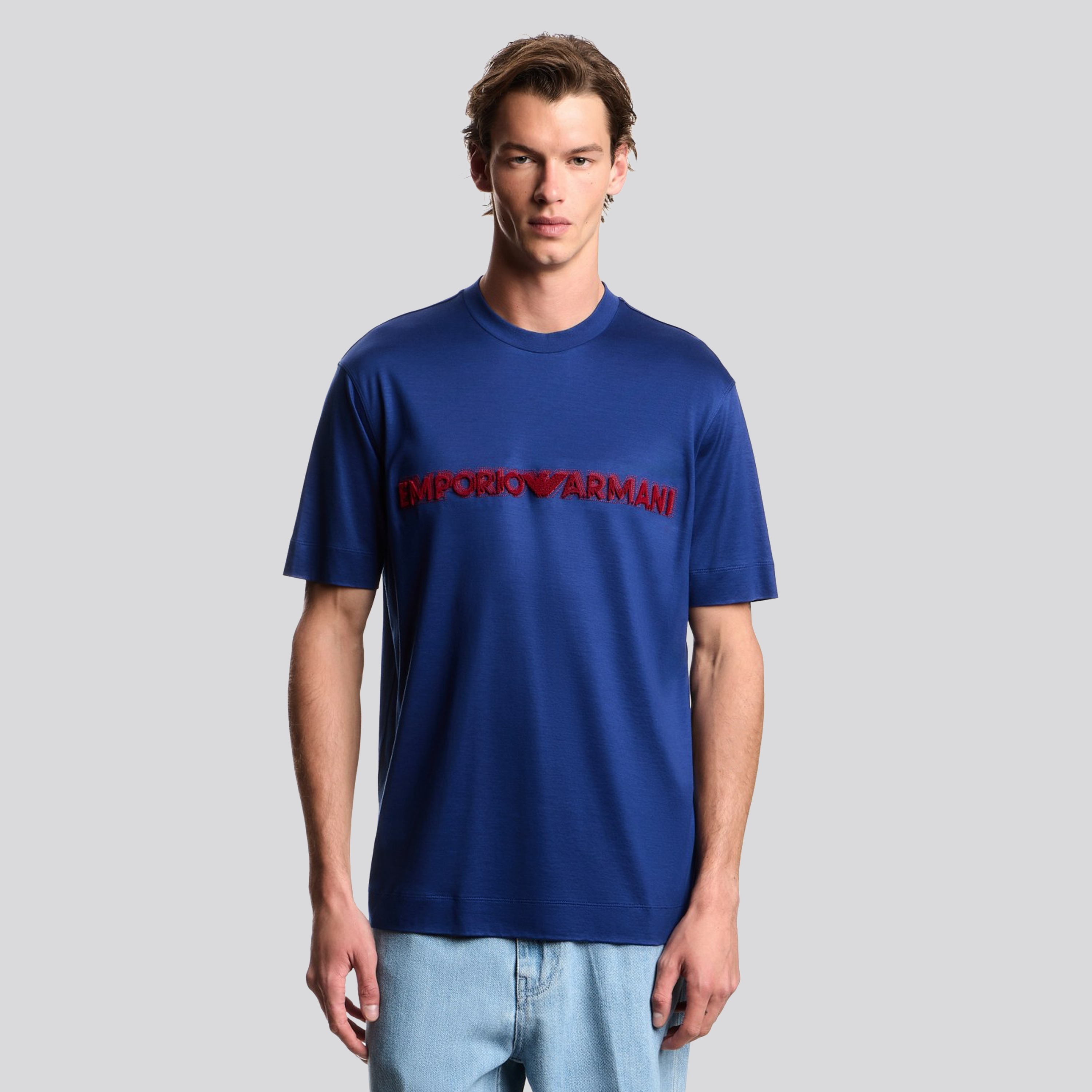 Camiseta Azul Armani Emporio Logo