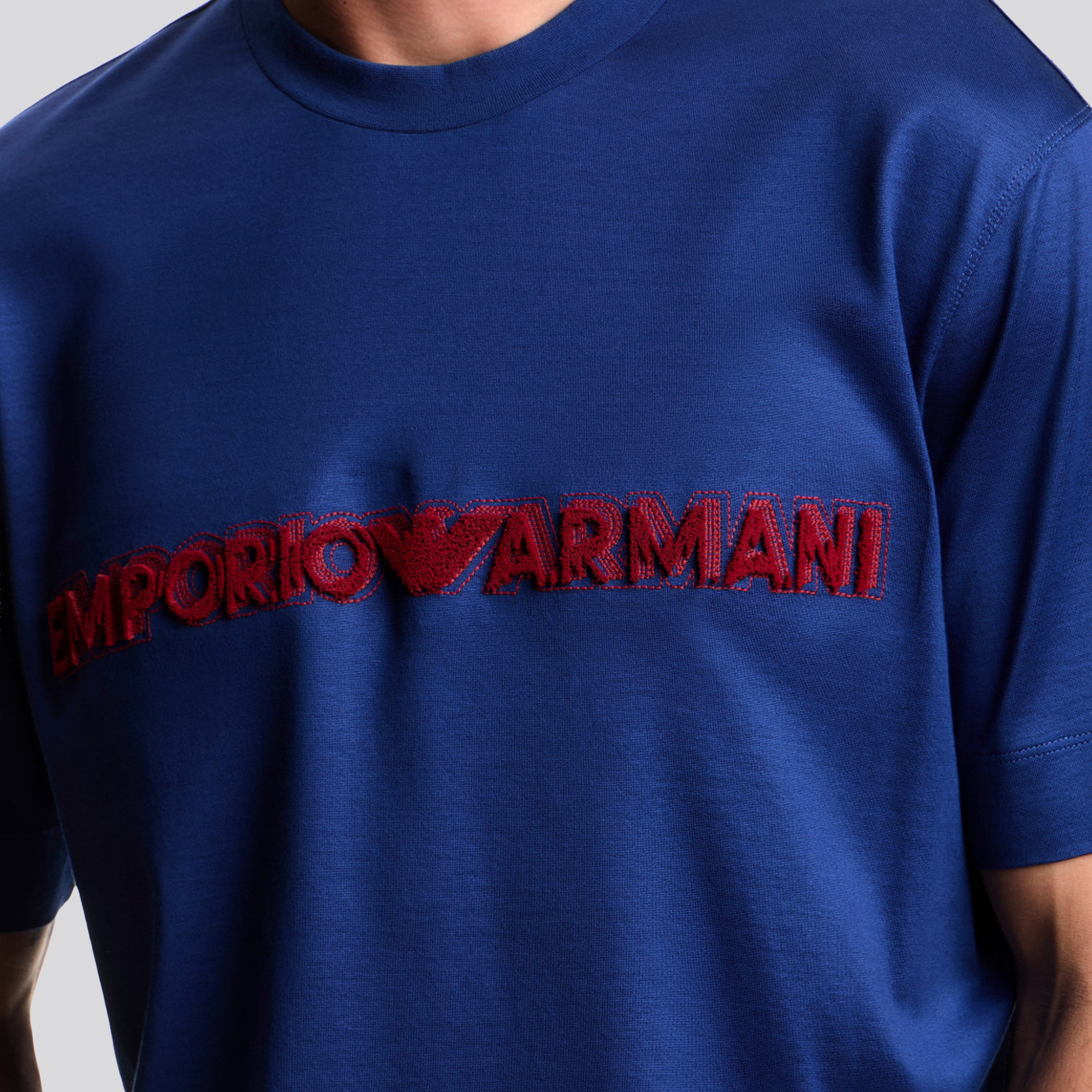 Camiseta Azul Armani Emporio Logo