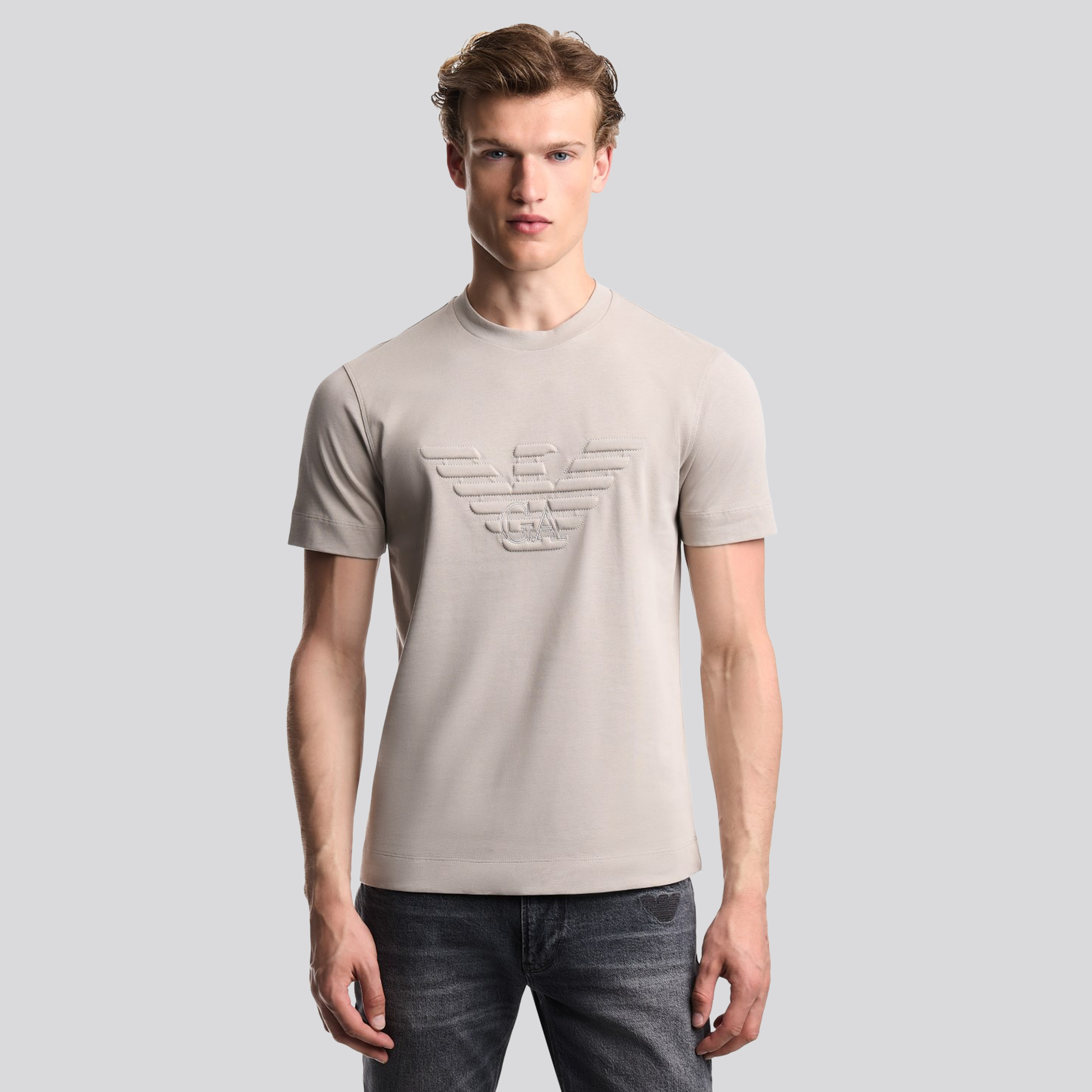 Camiseta Gris Armani Small Eagle