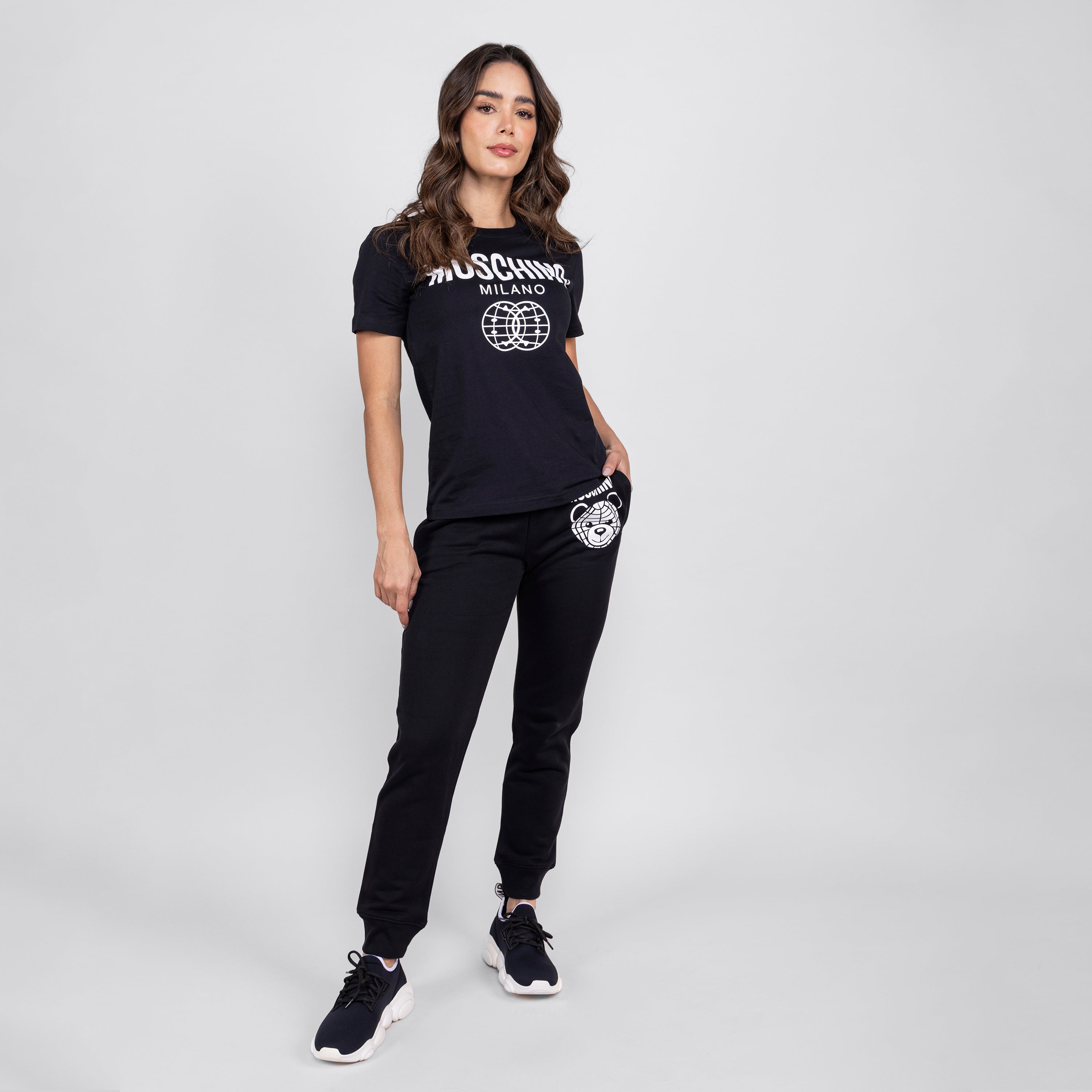 Jogger Negro Moschino Couture Logo World