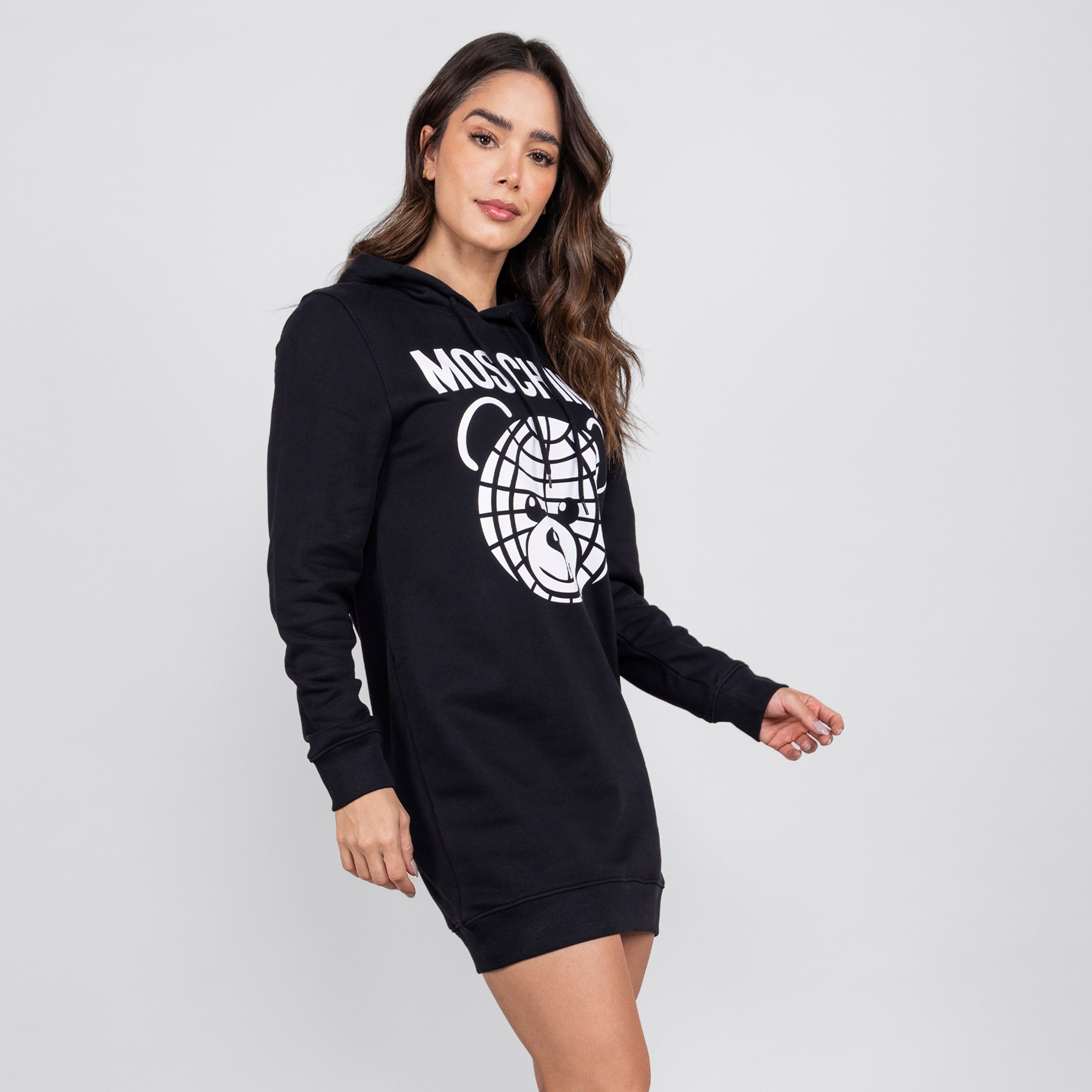 Vestido Negro Moschino Couture Logo World