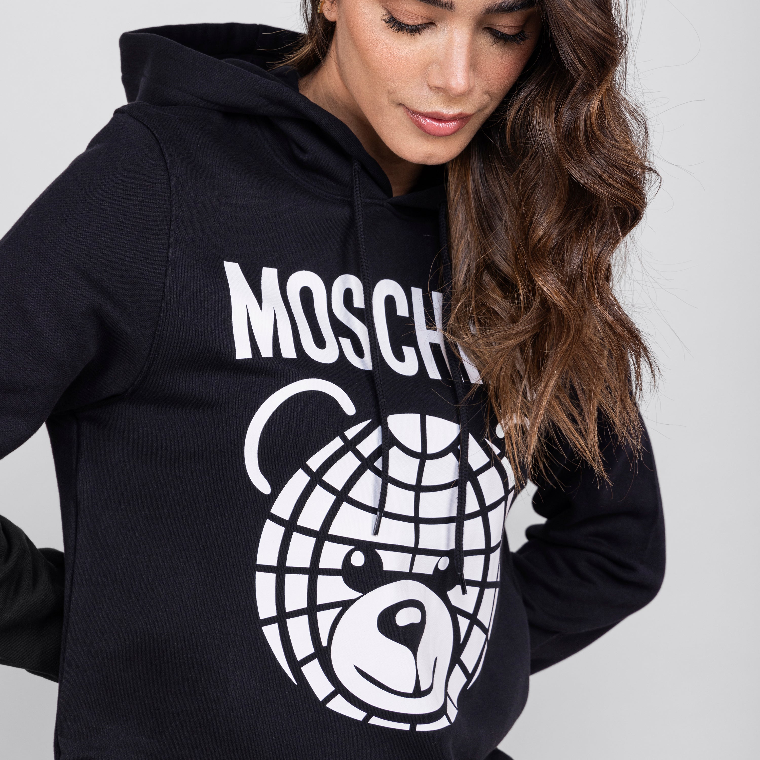 Vestido Negro Moschino Couture Logo World