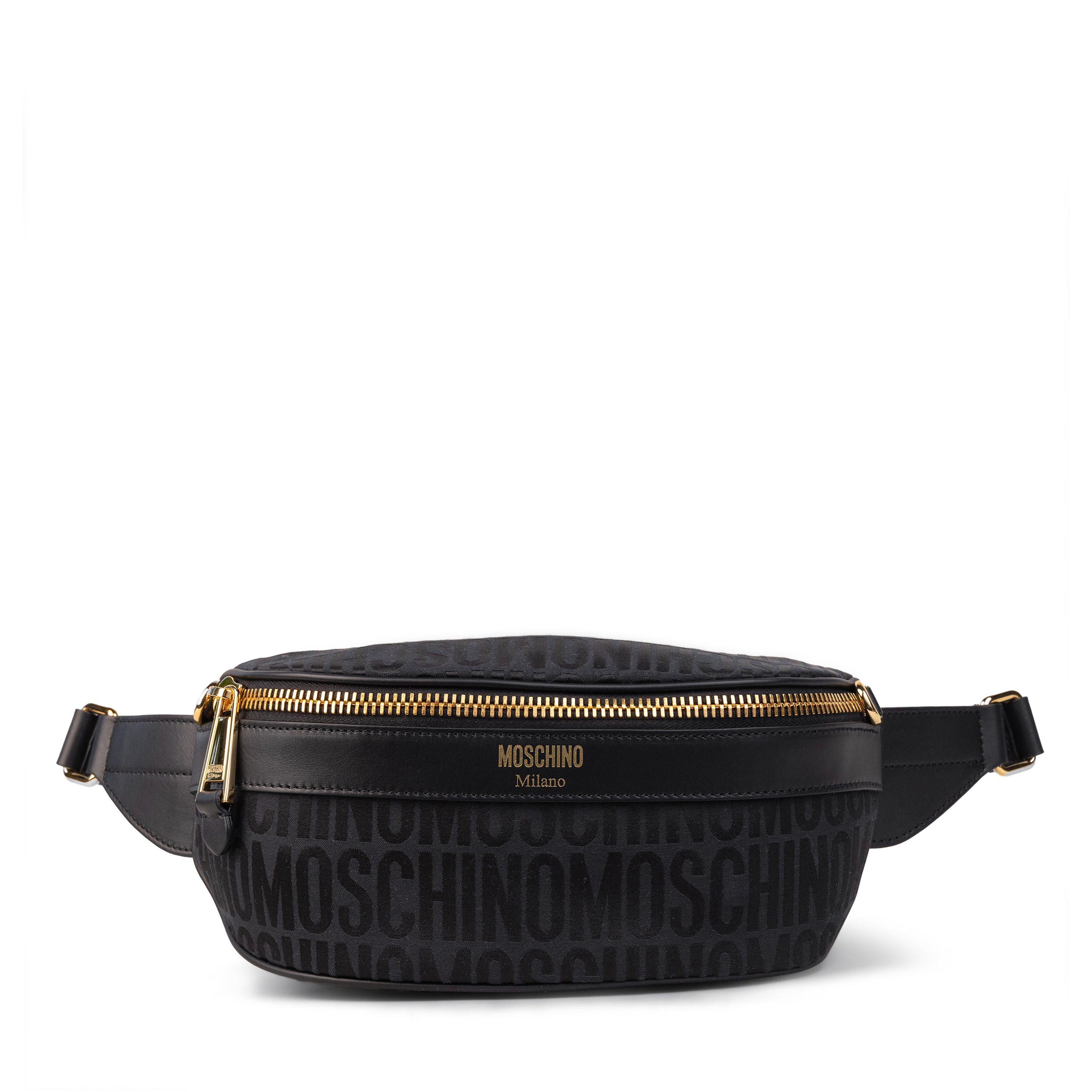 Riñonera Negro Moschino Couture Café Monogram