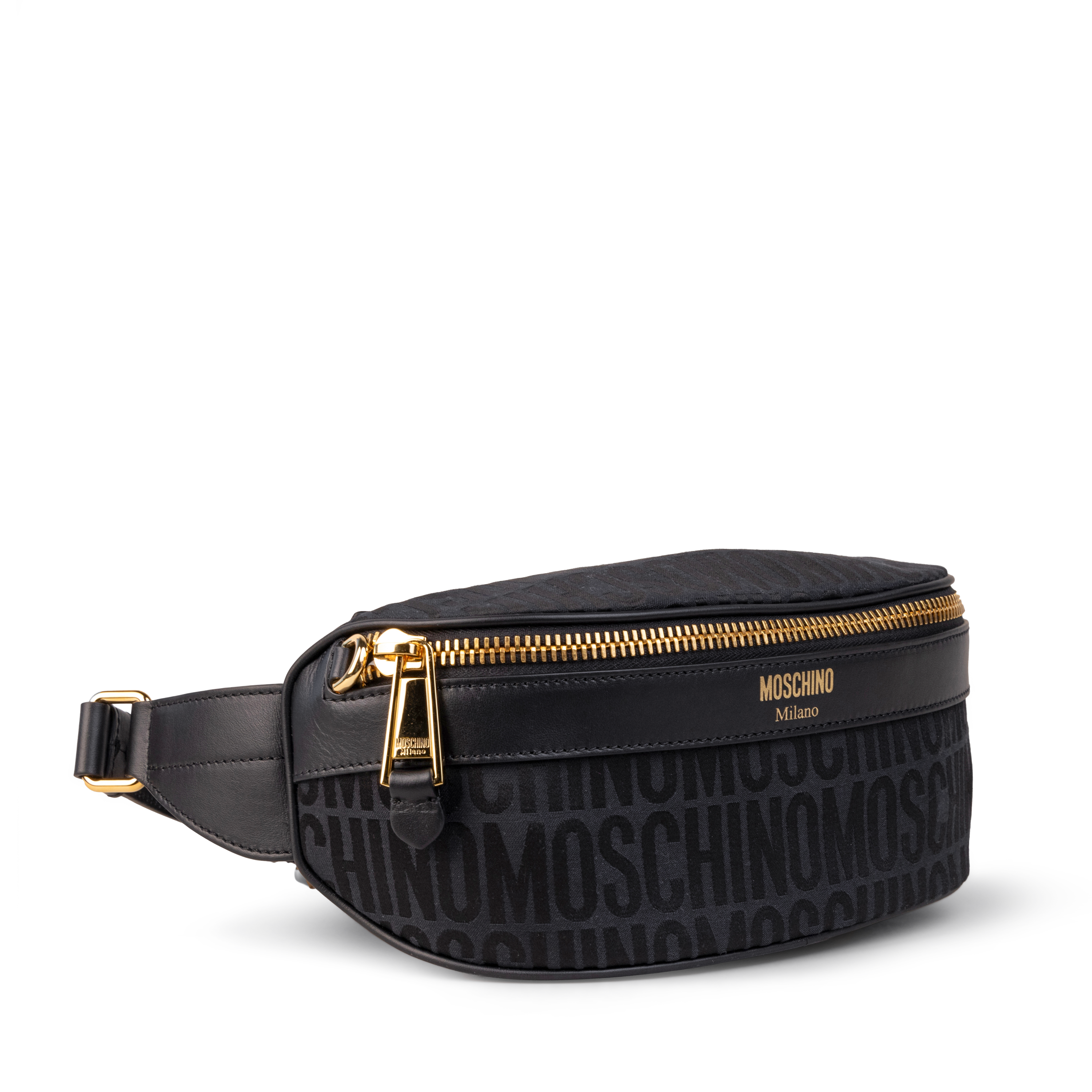 Riñonera Negro Moschino Couture Café Monogram