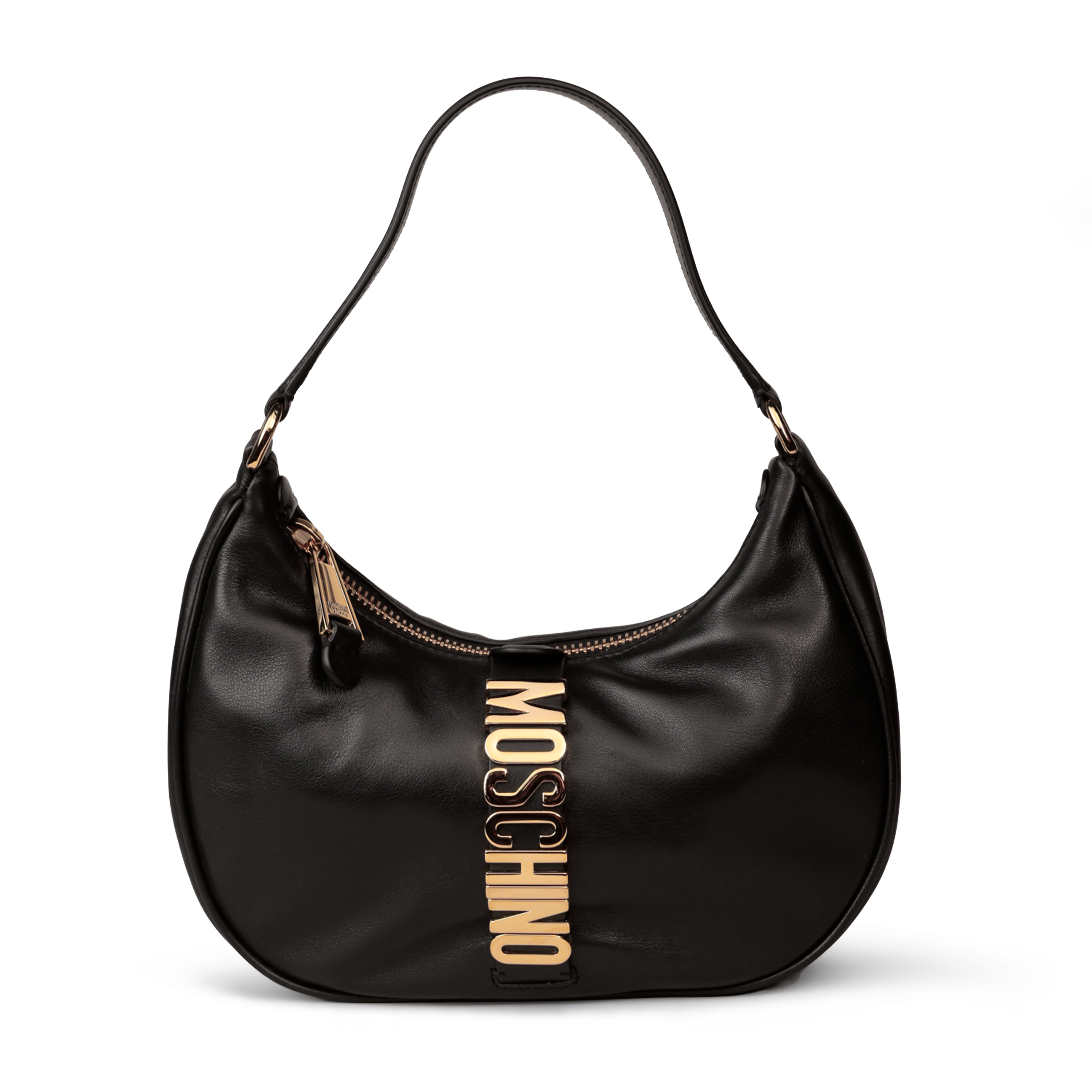 Cartera Negra Moschino Couture Gold Logo