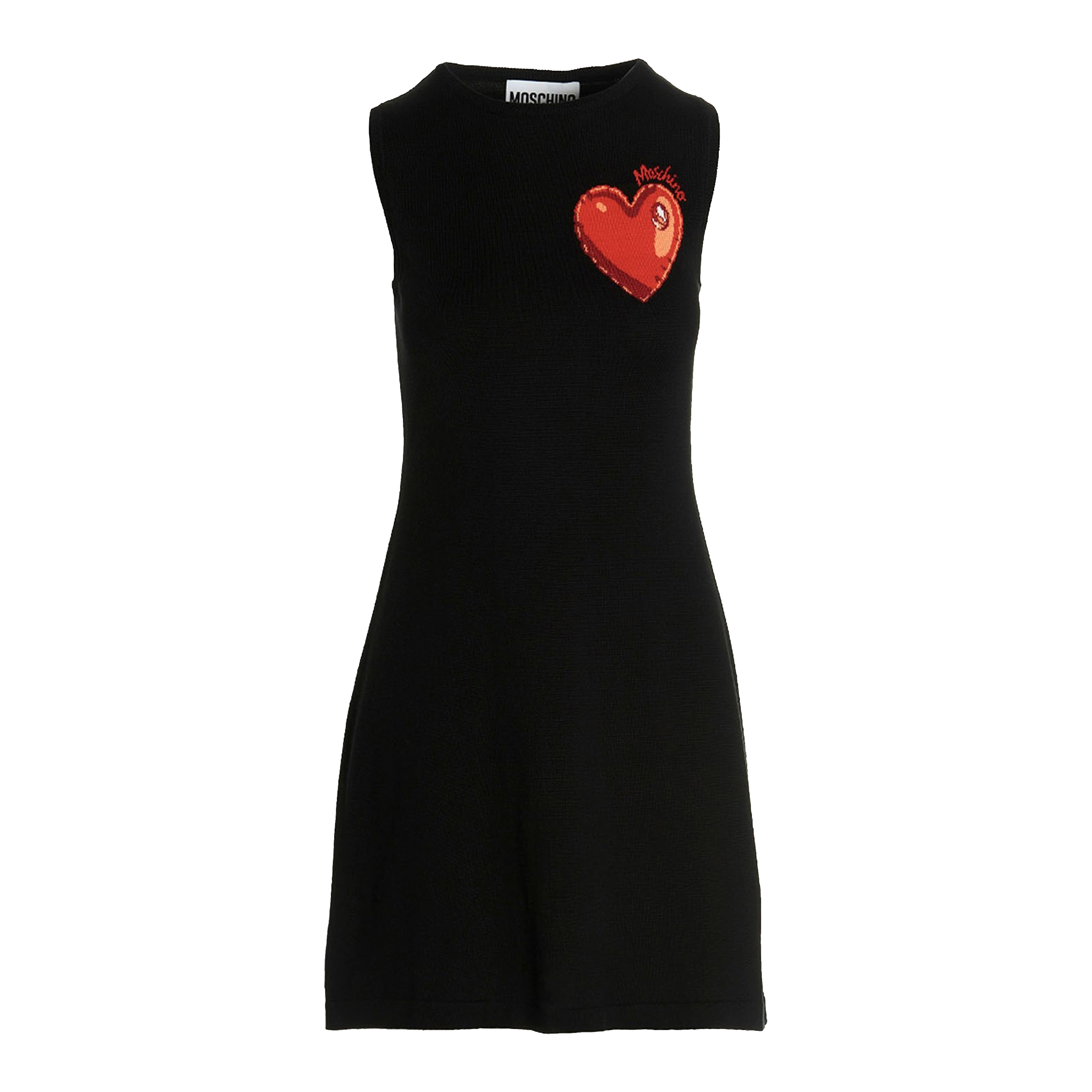 Vestido Negro Moschino Couture Chest Heart