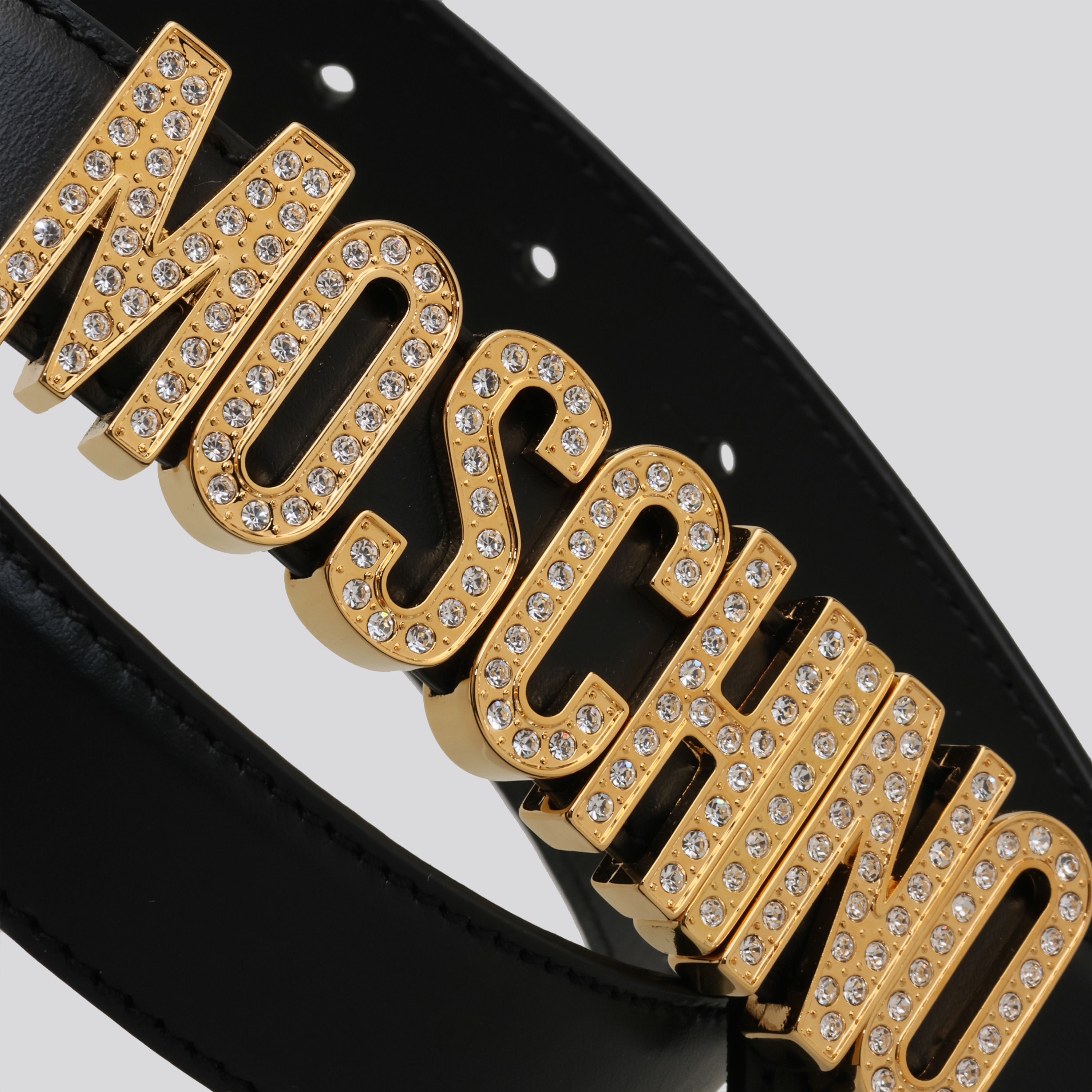Cinturón Negro Moschino Logo