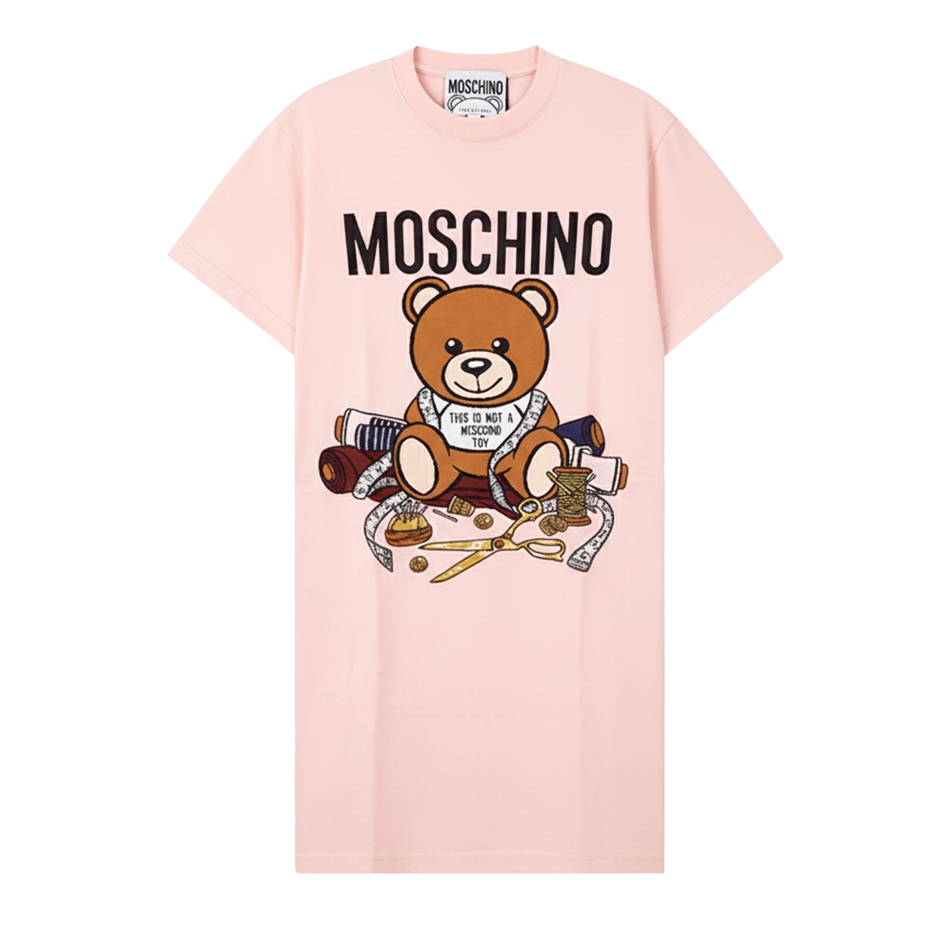 Vestido Rosado Moschino Teddy Long Sleeves