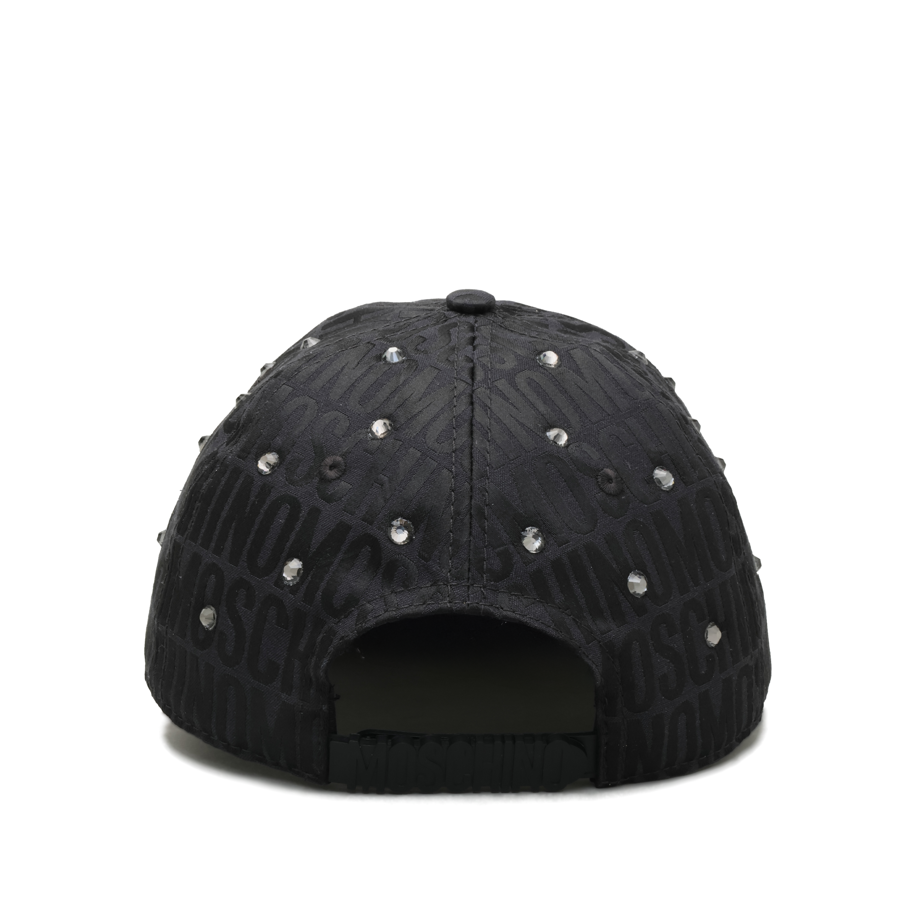 Gorra Negra Moschino Multi Logo Studs