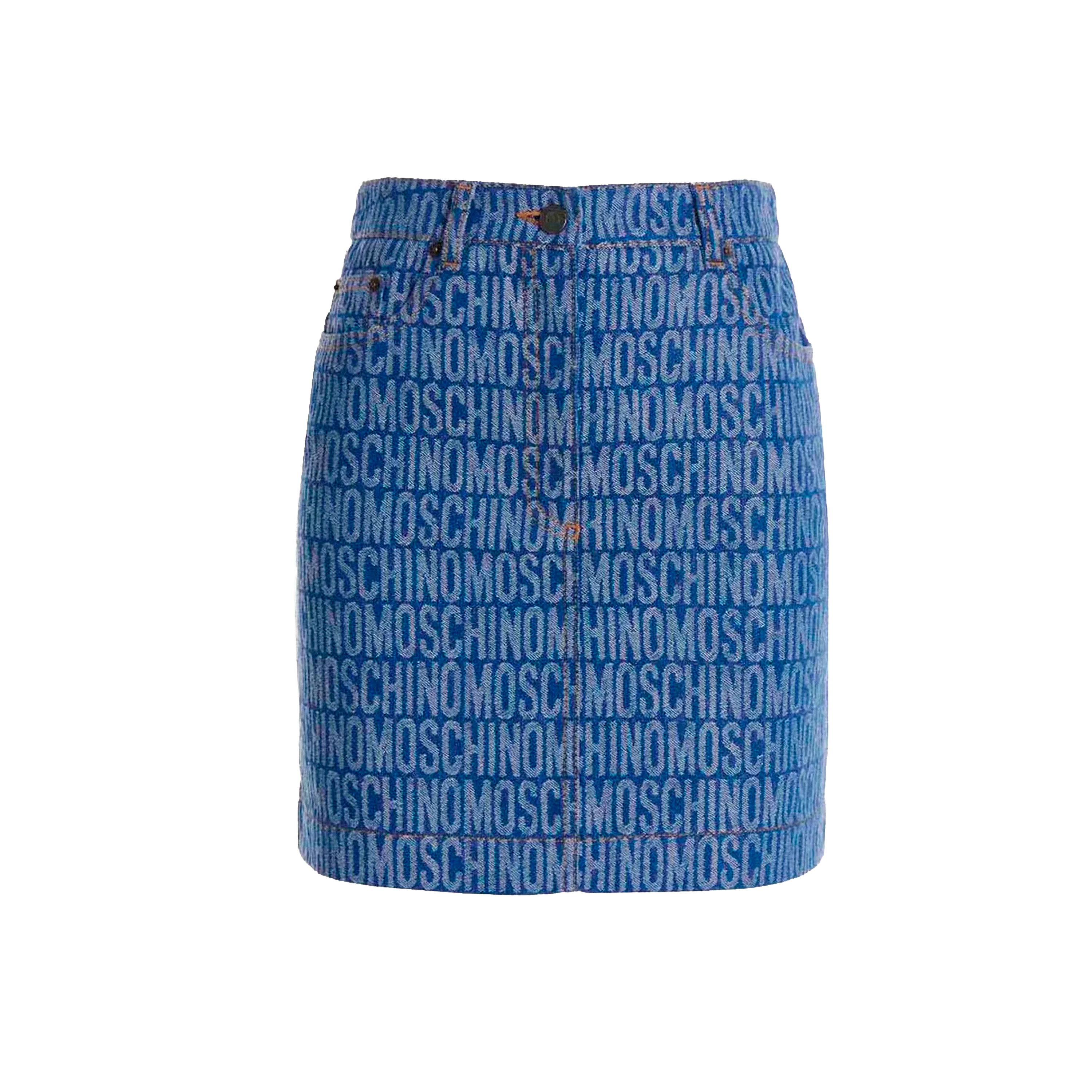 Falda Azul Moschino Couture Monogram