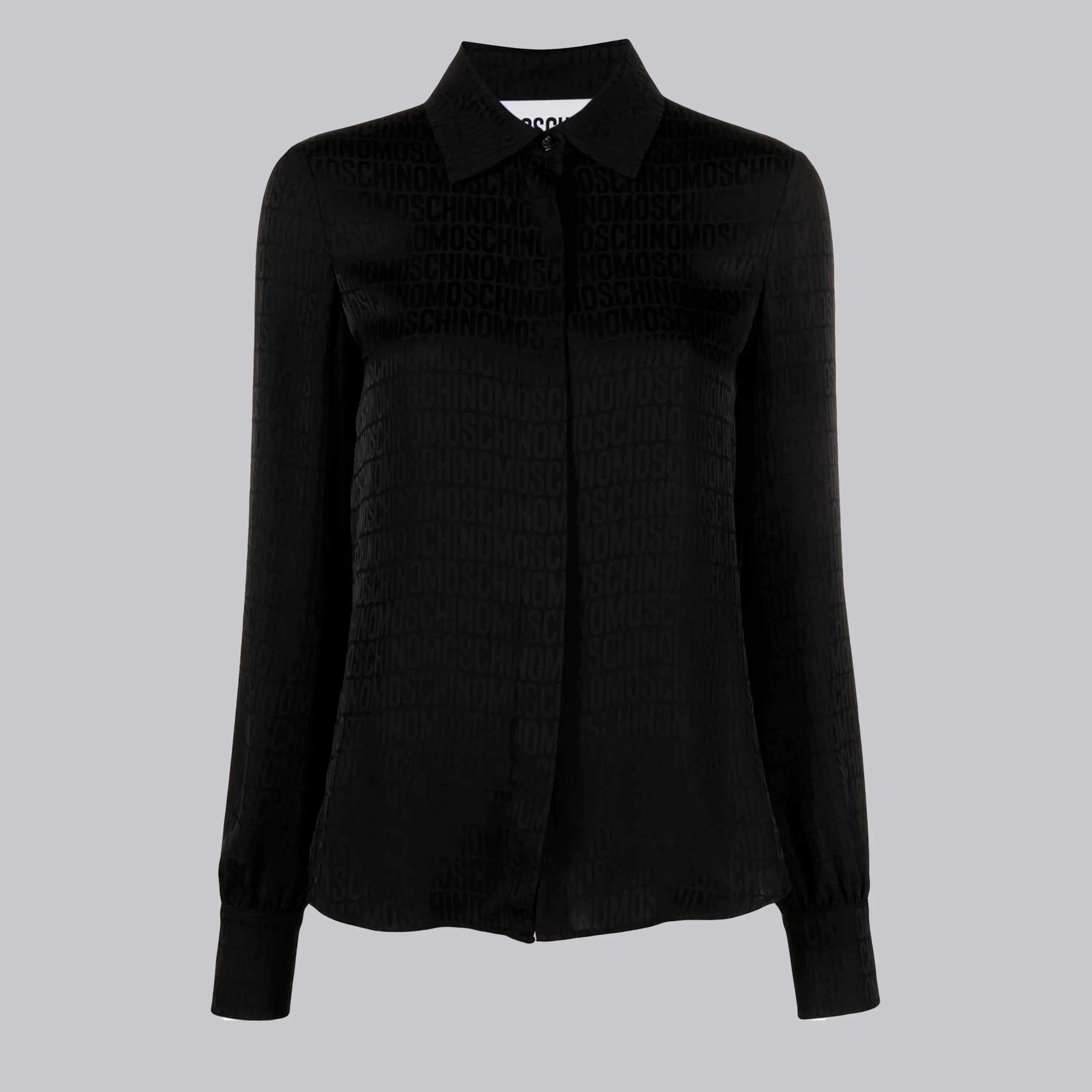 Camisa Negro Moschino Couture Monogram
