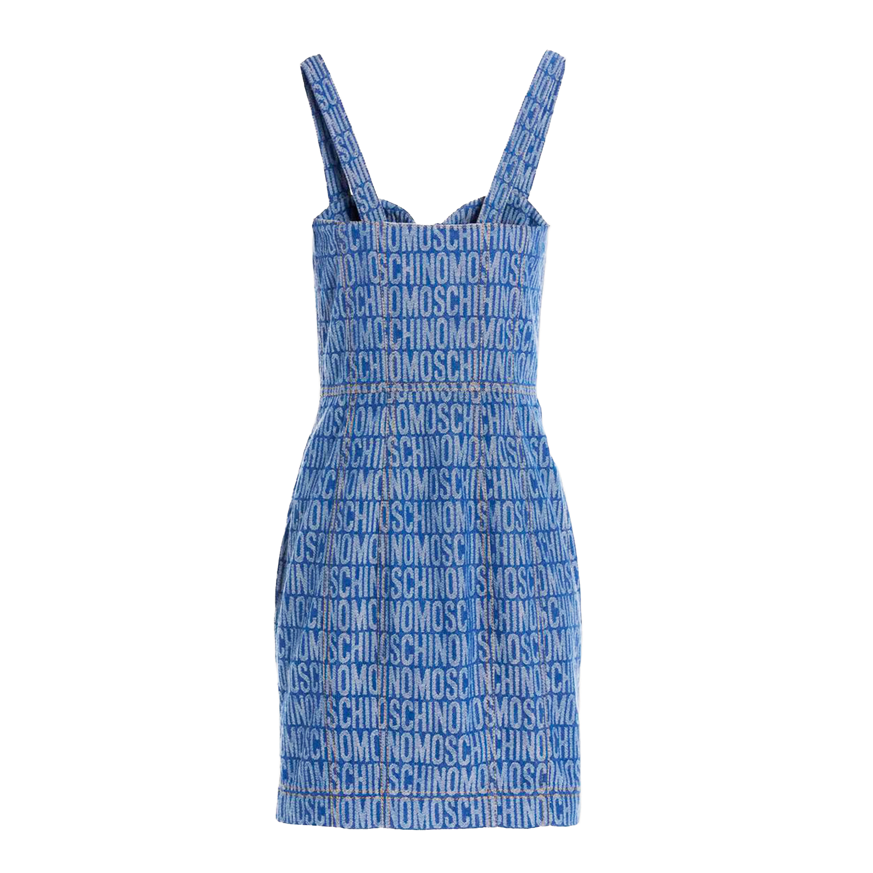 Vestido Azul Moschino Couture Monogram