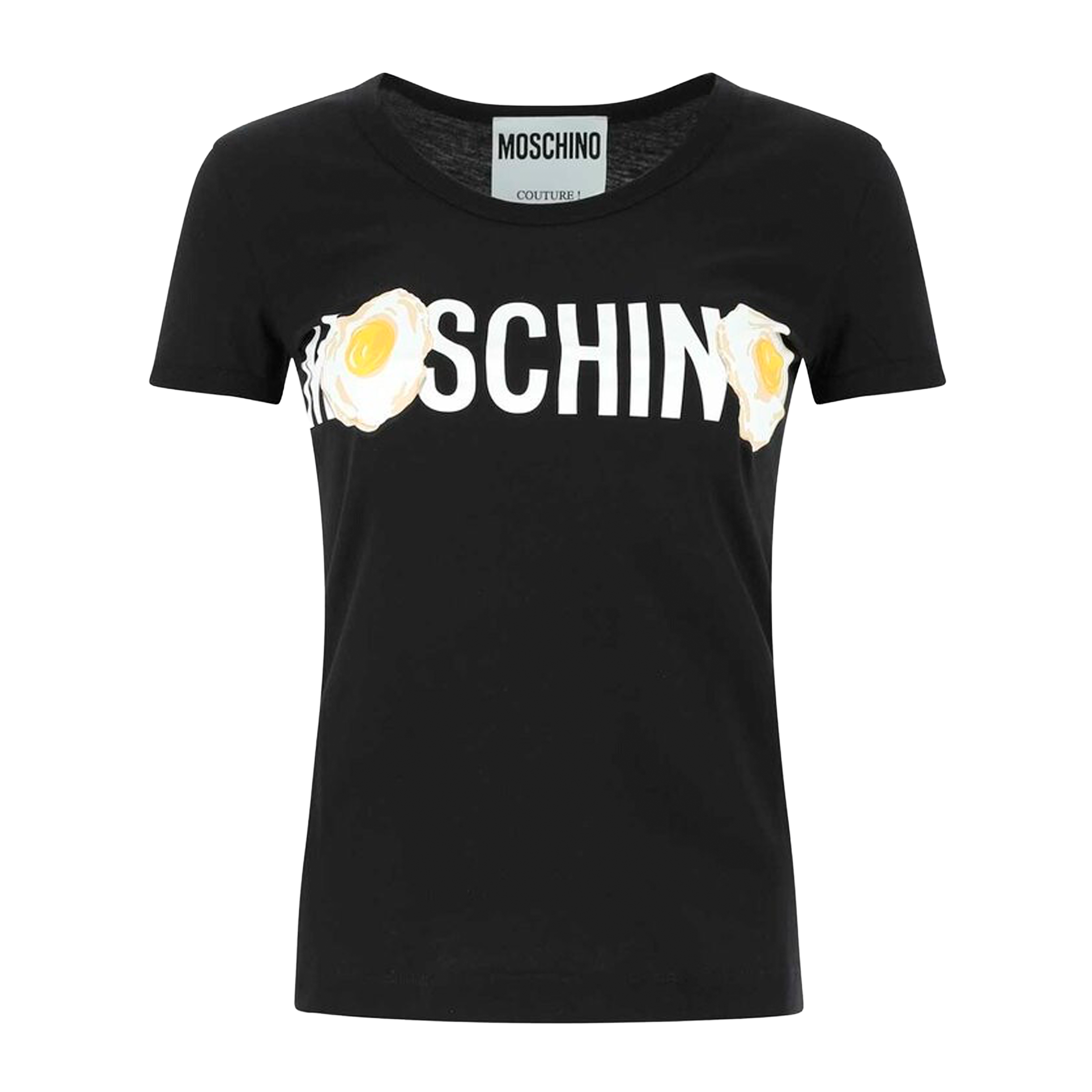 Camiseta Negra Moschino Eggs