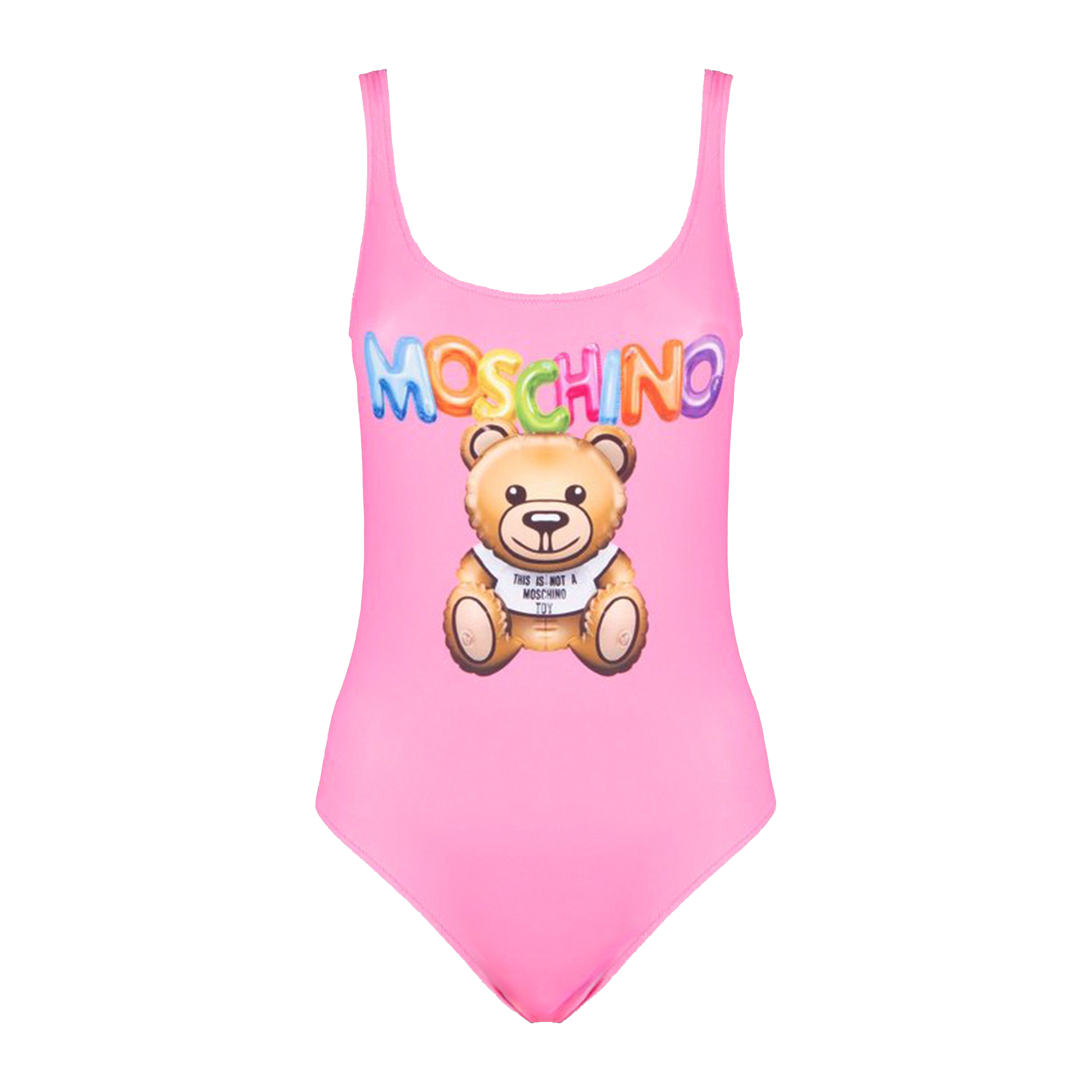 Body Rosado Moschino Couture Teddy Multicolor Logo