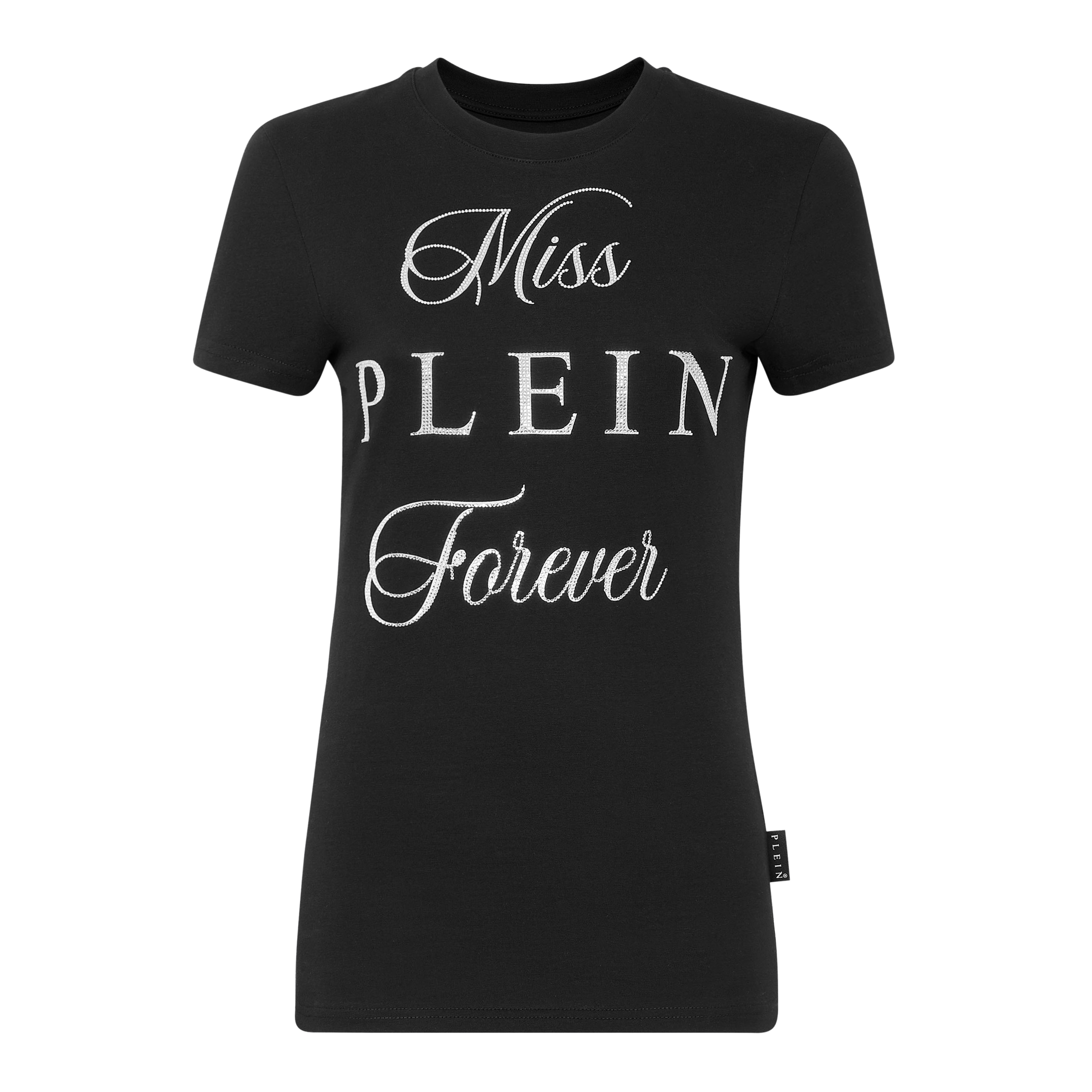 Camiseta Negra Philipp Plein Round Neck Sexy