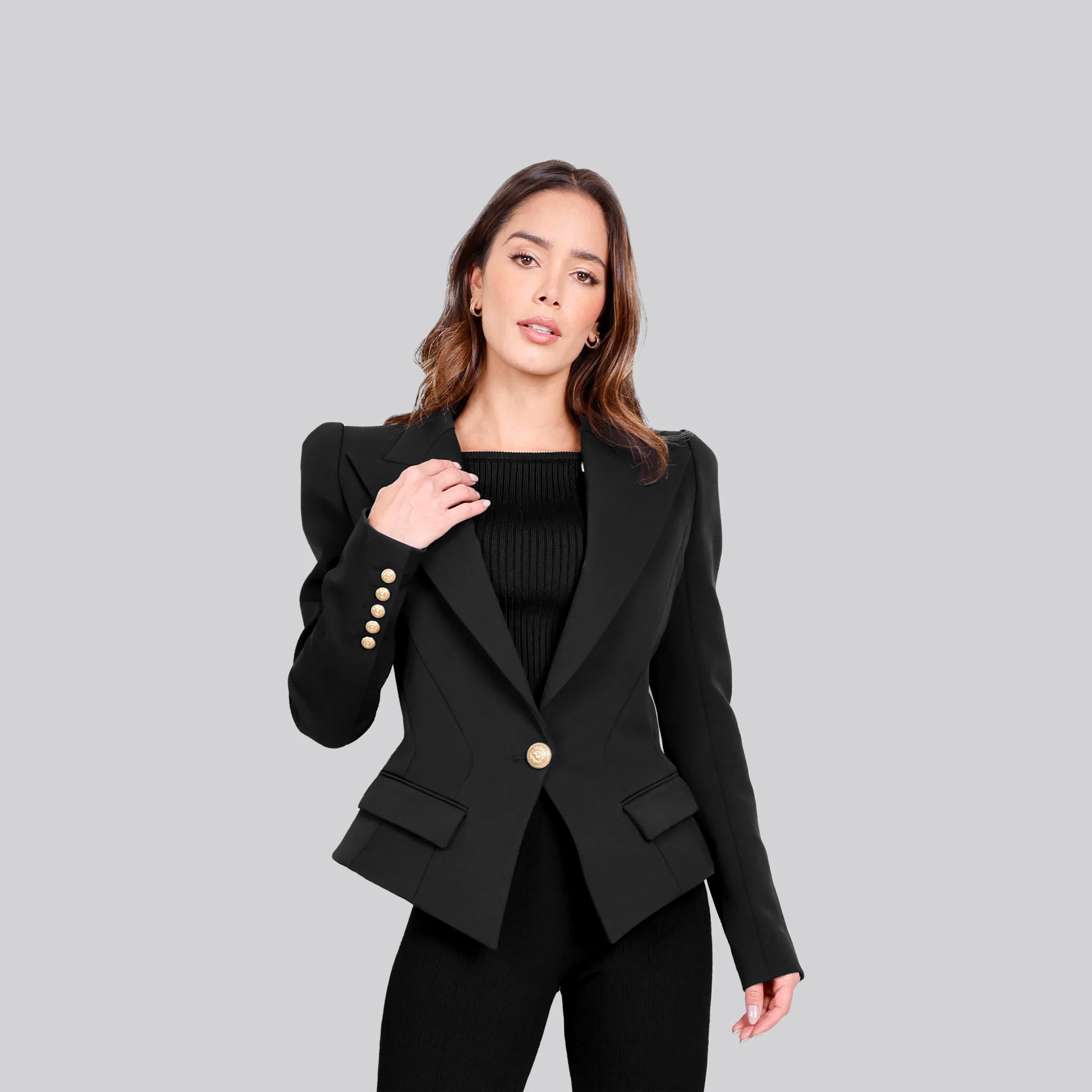 Blazer Negro Balmain 1 Btn