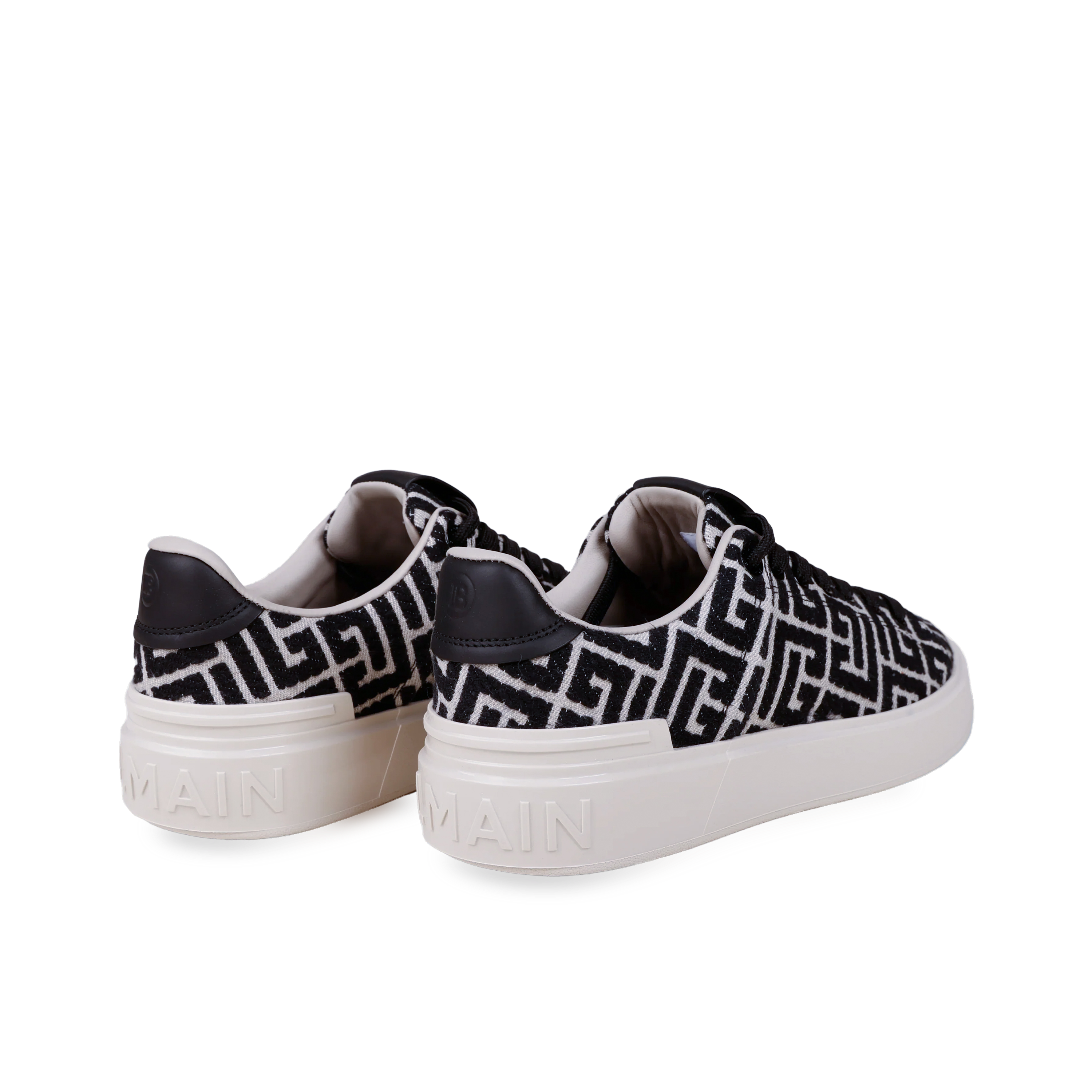 Sneakers Blanco Negro Balmain B-Court Monogram