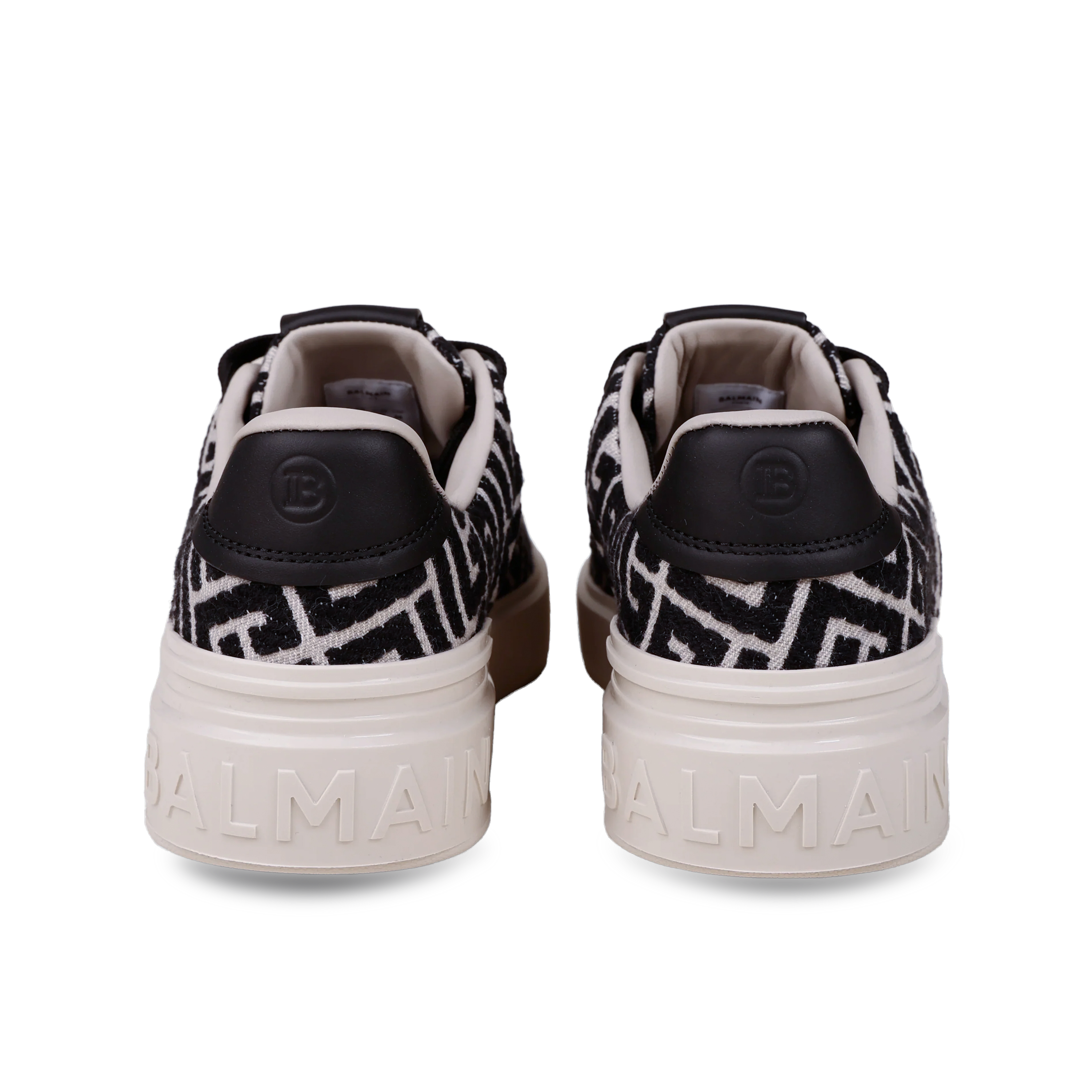Sneakers Blanco Negro Balmain B-Court Monogram