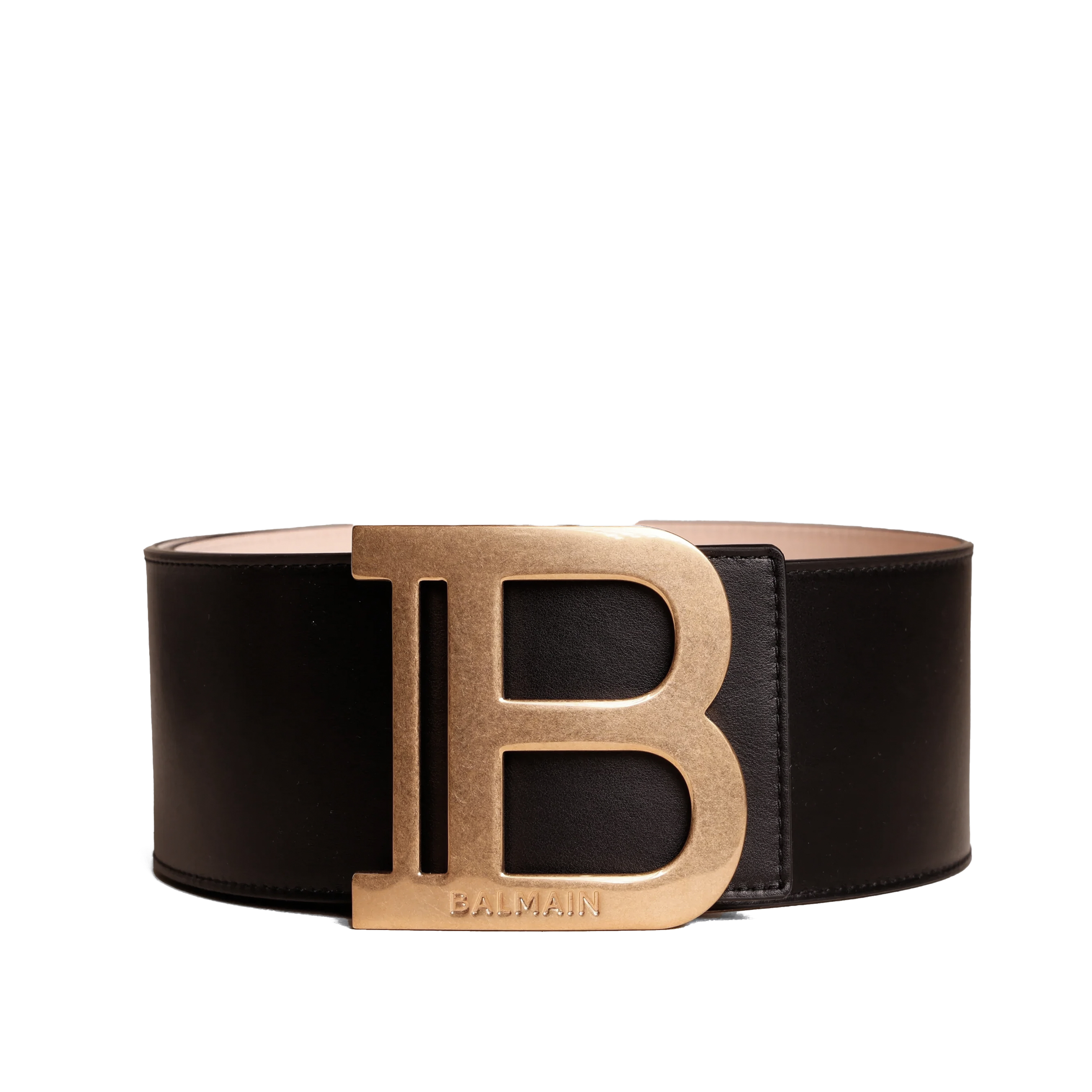 Cinturón Negro Balmain B-Belt 75 mm
