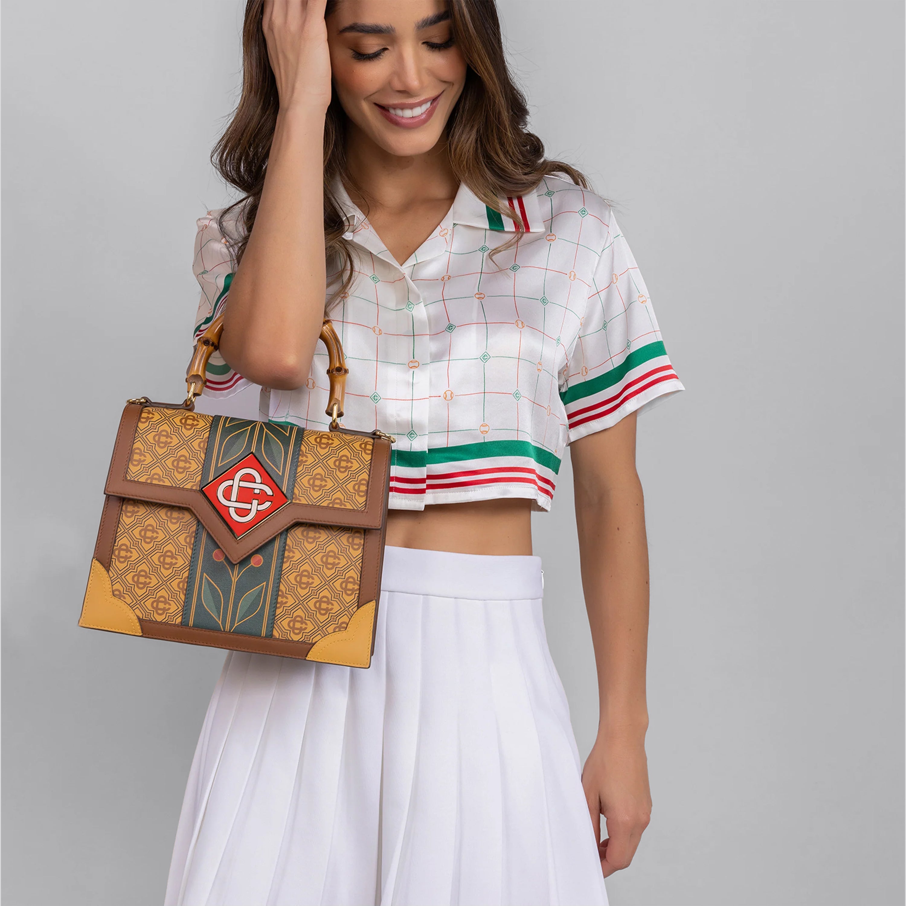 Bolso Café-Laurel Casablanca Monogram Jeanne