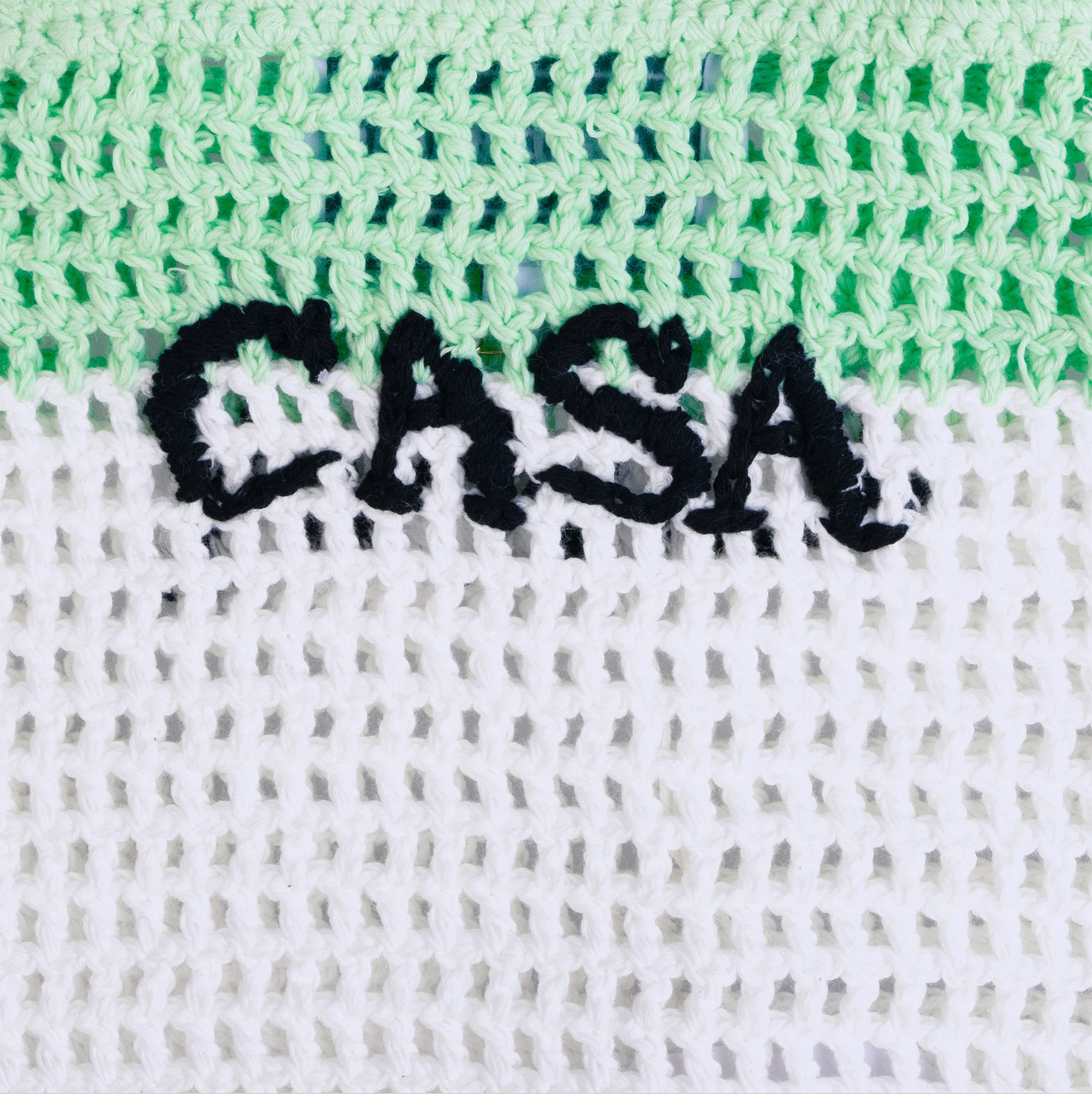 Bolso Verde Pálido Casablanca Crochet Tennis