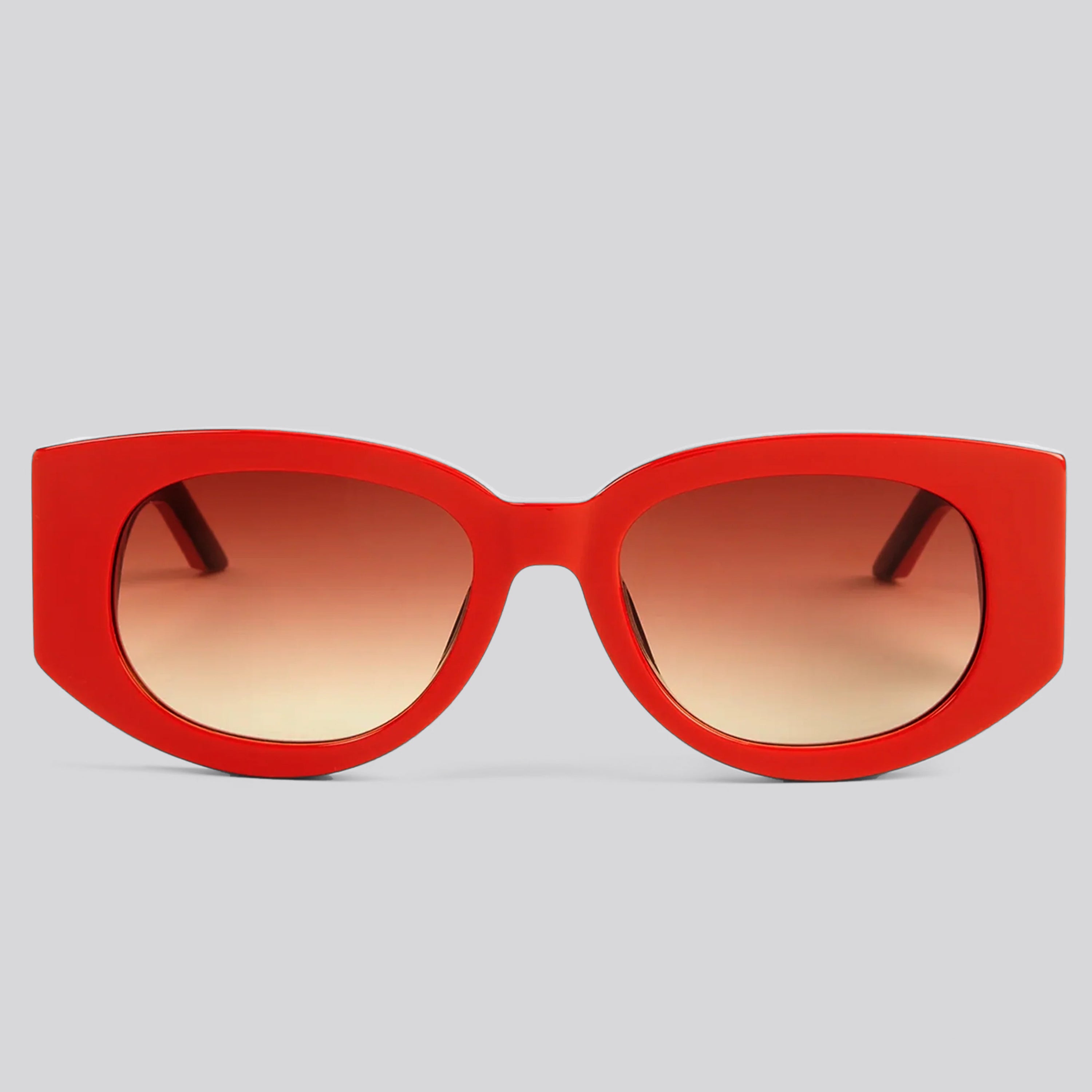 Lentes ovalados rojos sale