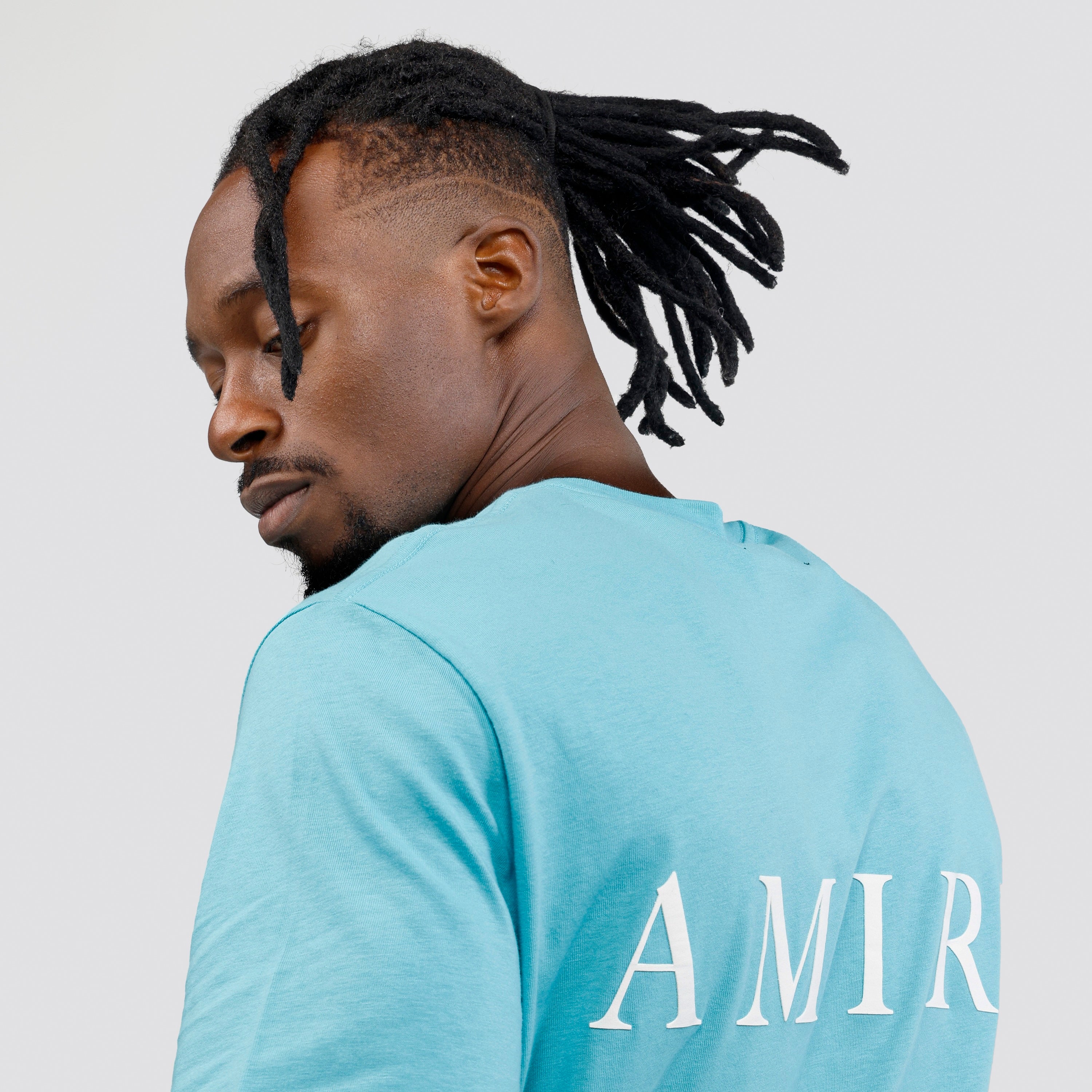 Camiseta Celeste AMIRI MA Logo