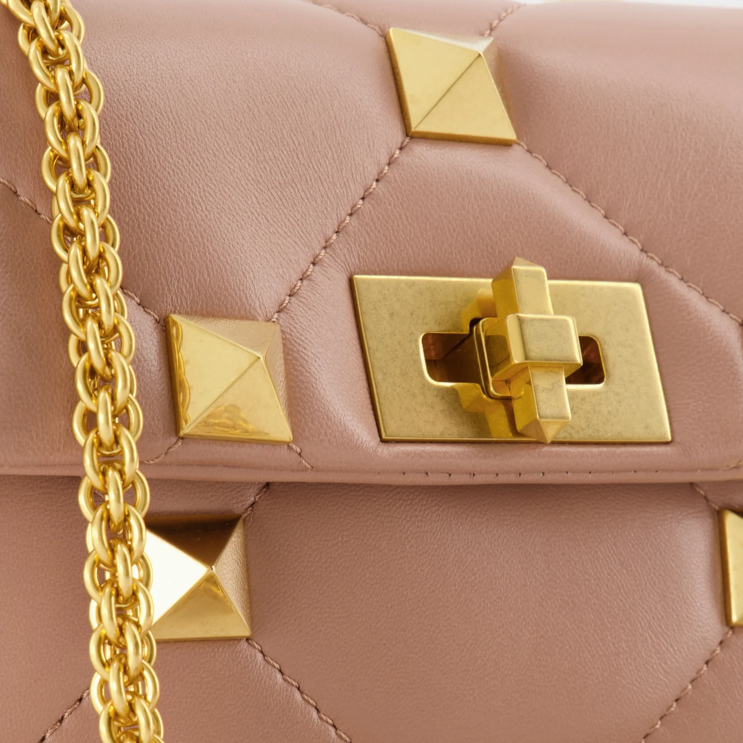 Cartera Rose Cannelle Valentino Roman Stud Bag