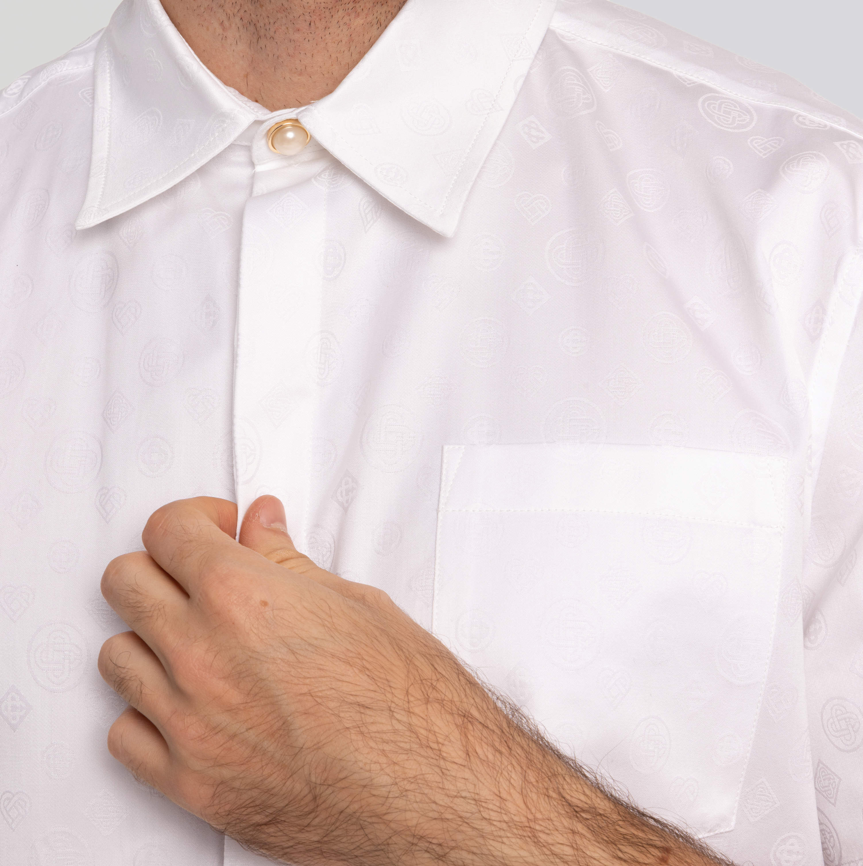 Camisa Blanca Casablanca Monogram