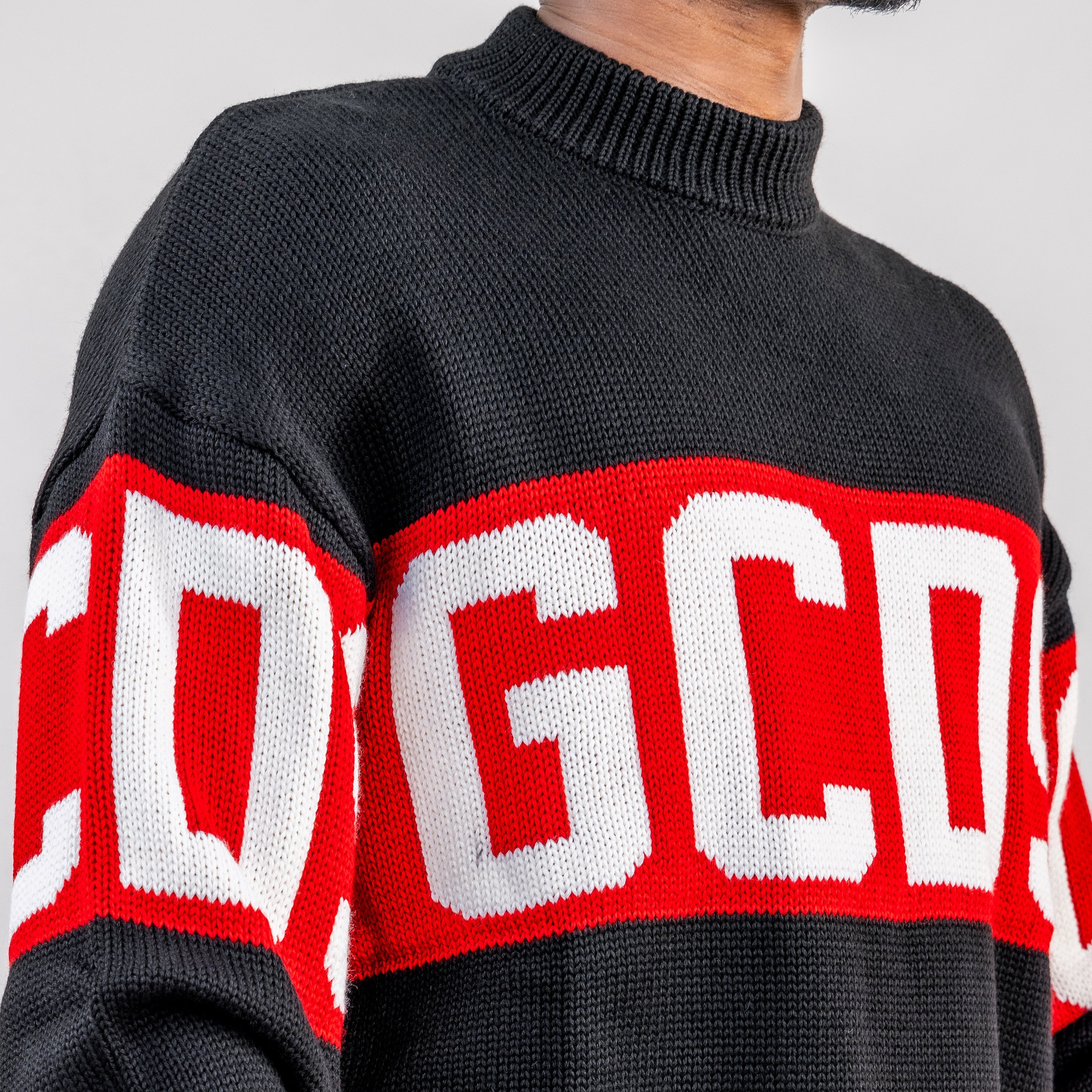 Buzo Negro GCDS Logo Band