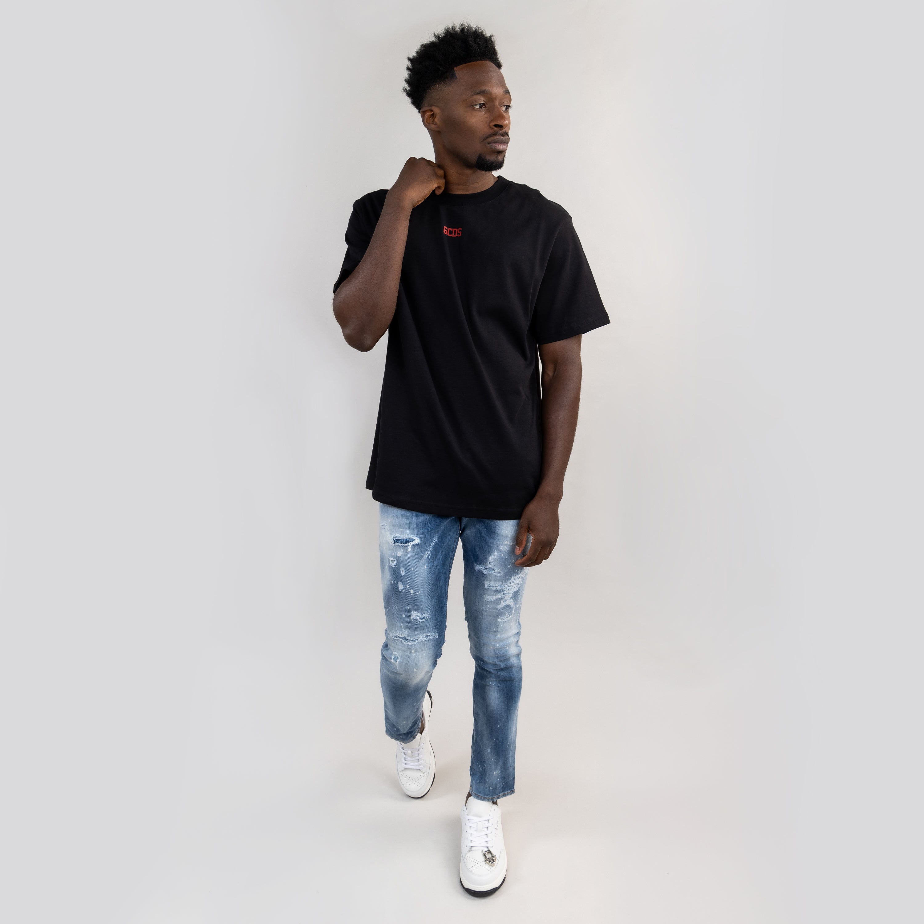 Camiseta Negra GCDS Logo