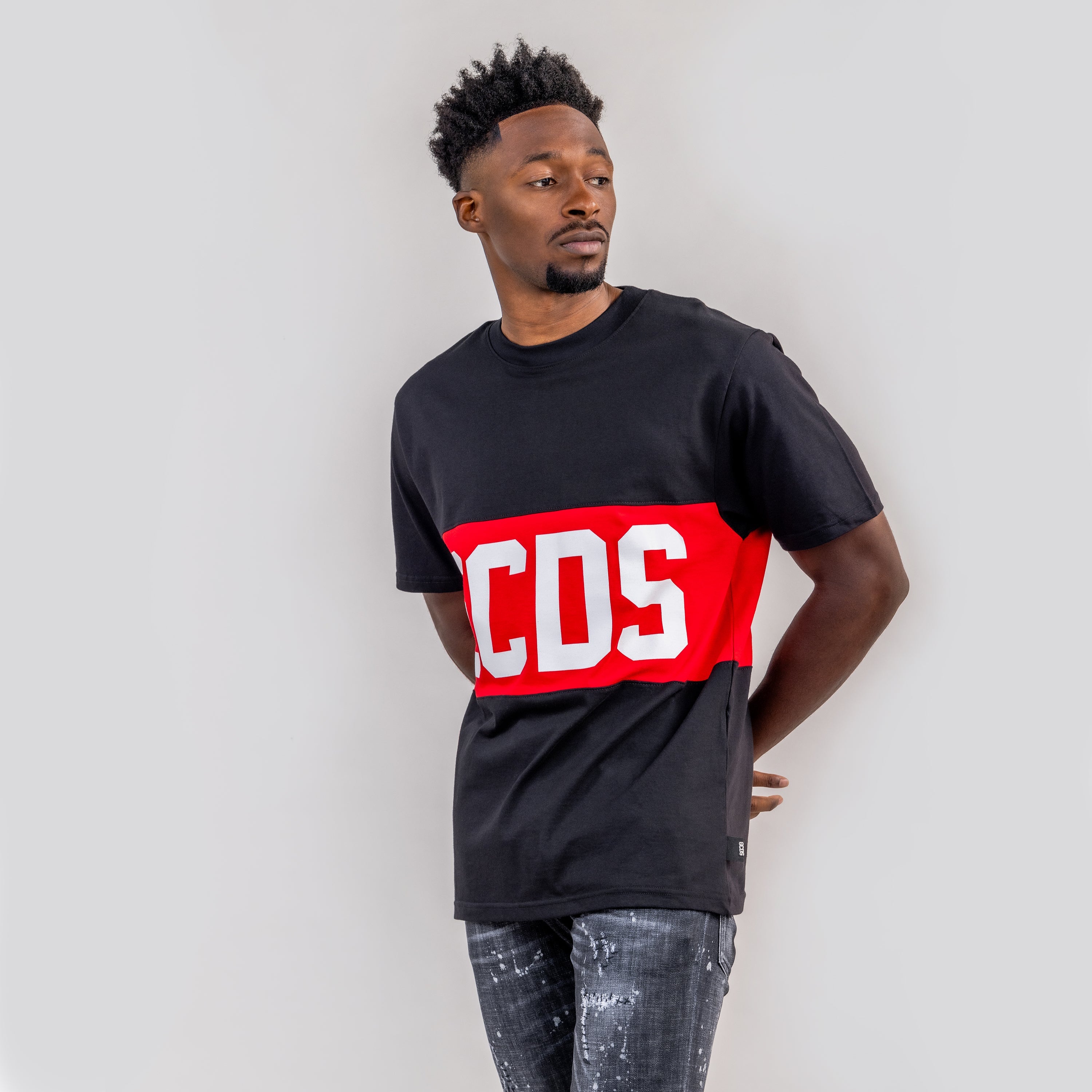 Camiseta Negra GCDS Logo Band