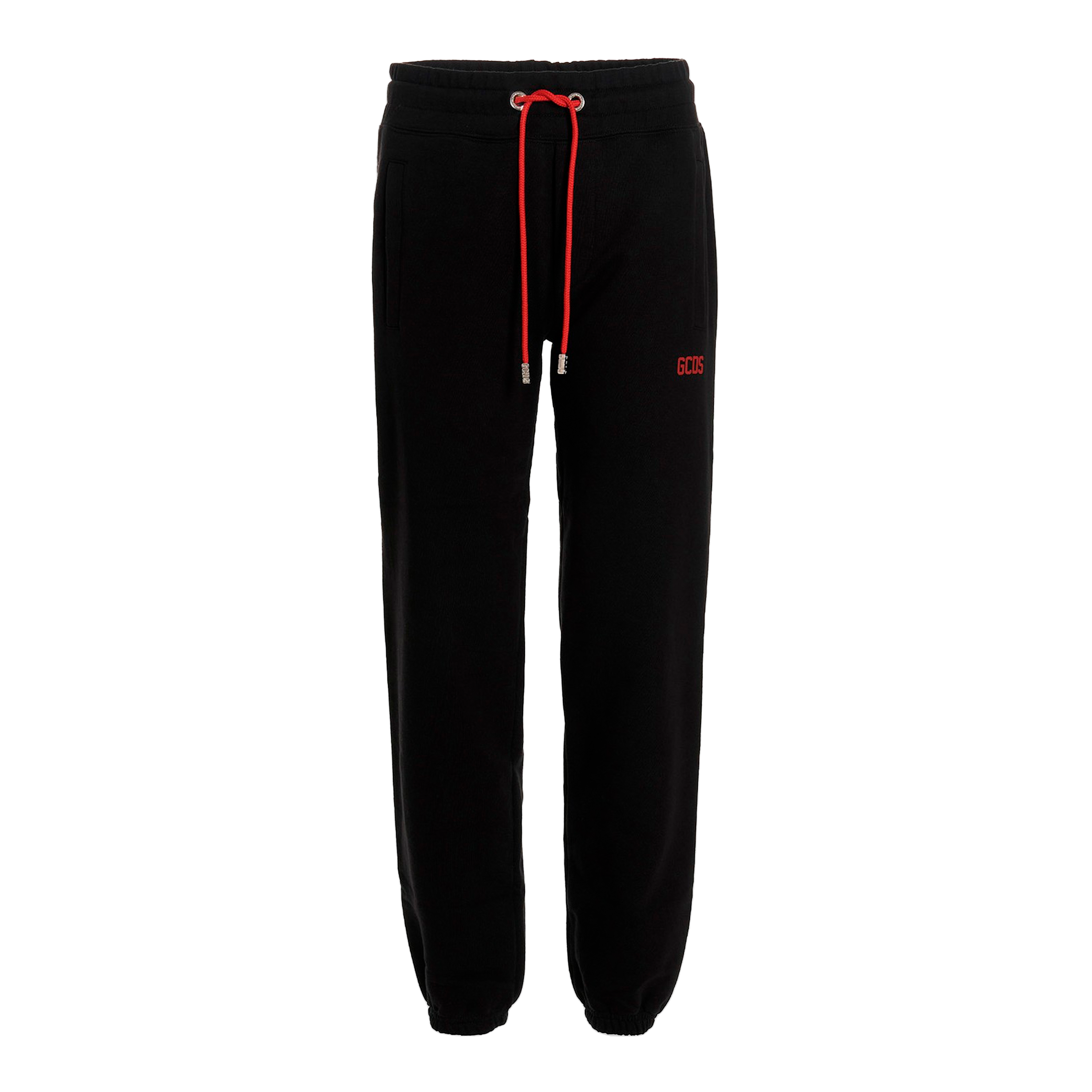 Jogger Negro GCDS Rojo Logo