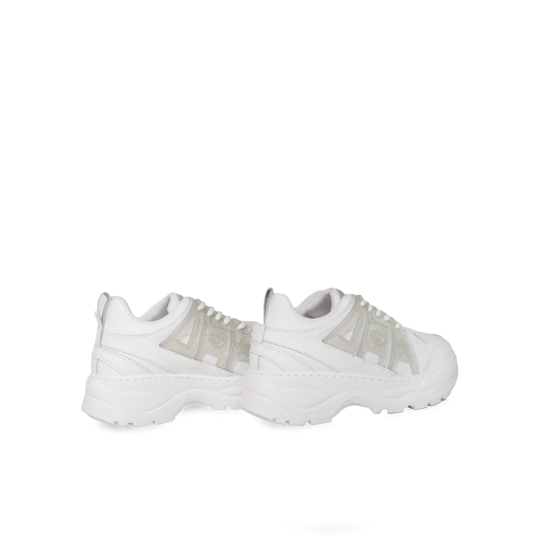Sneakers Chiara Ferragni Eye Fly-White Leather Glitter Tp
