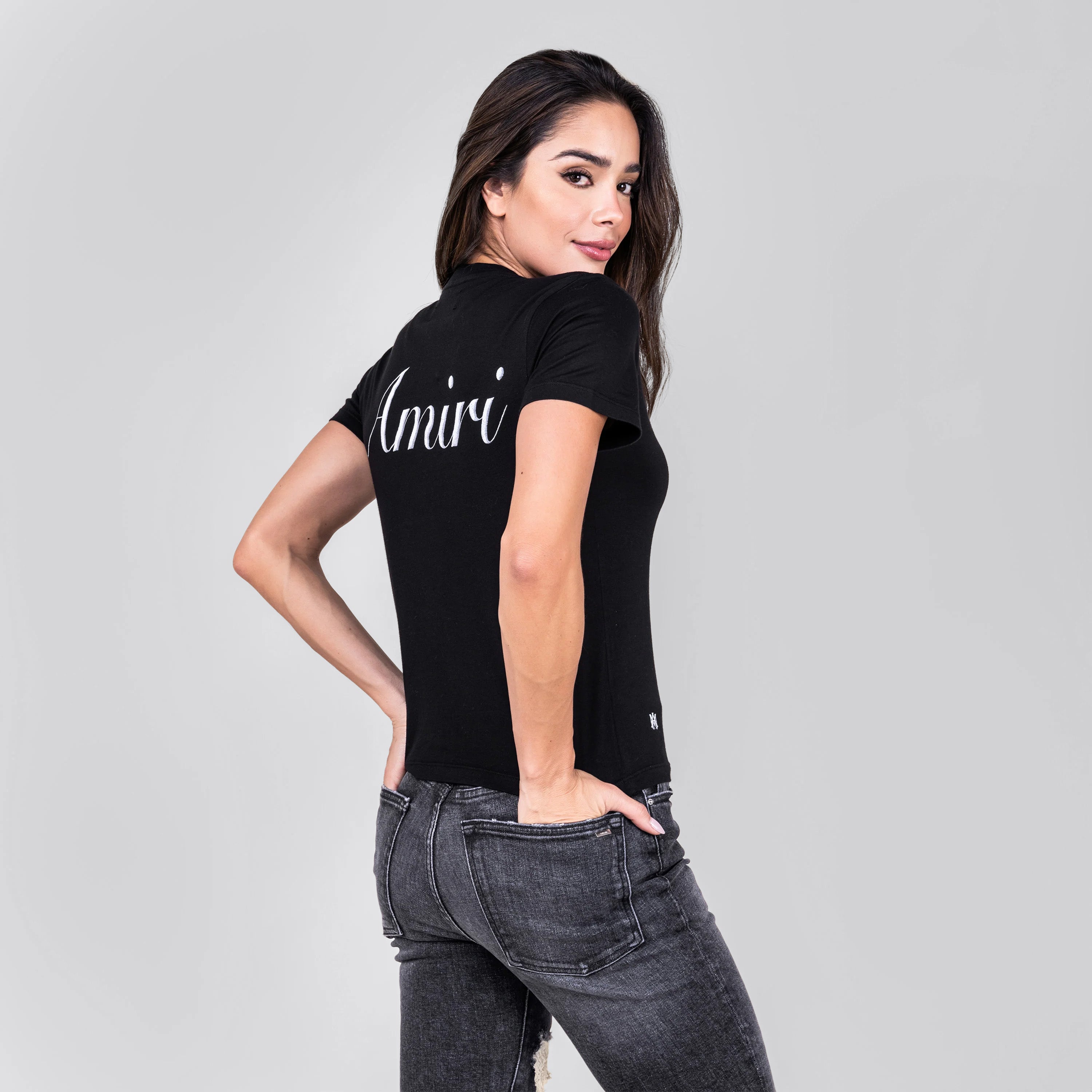Camiseta Negra AMIRI Back Logo