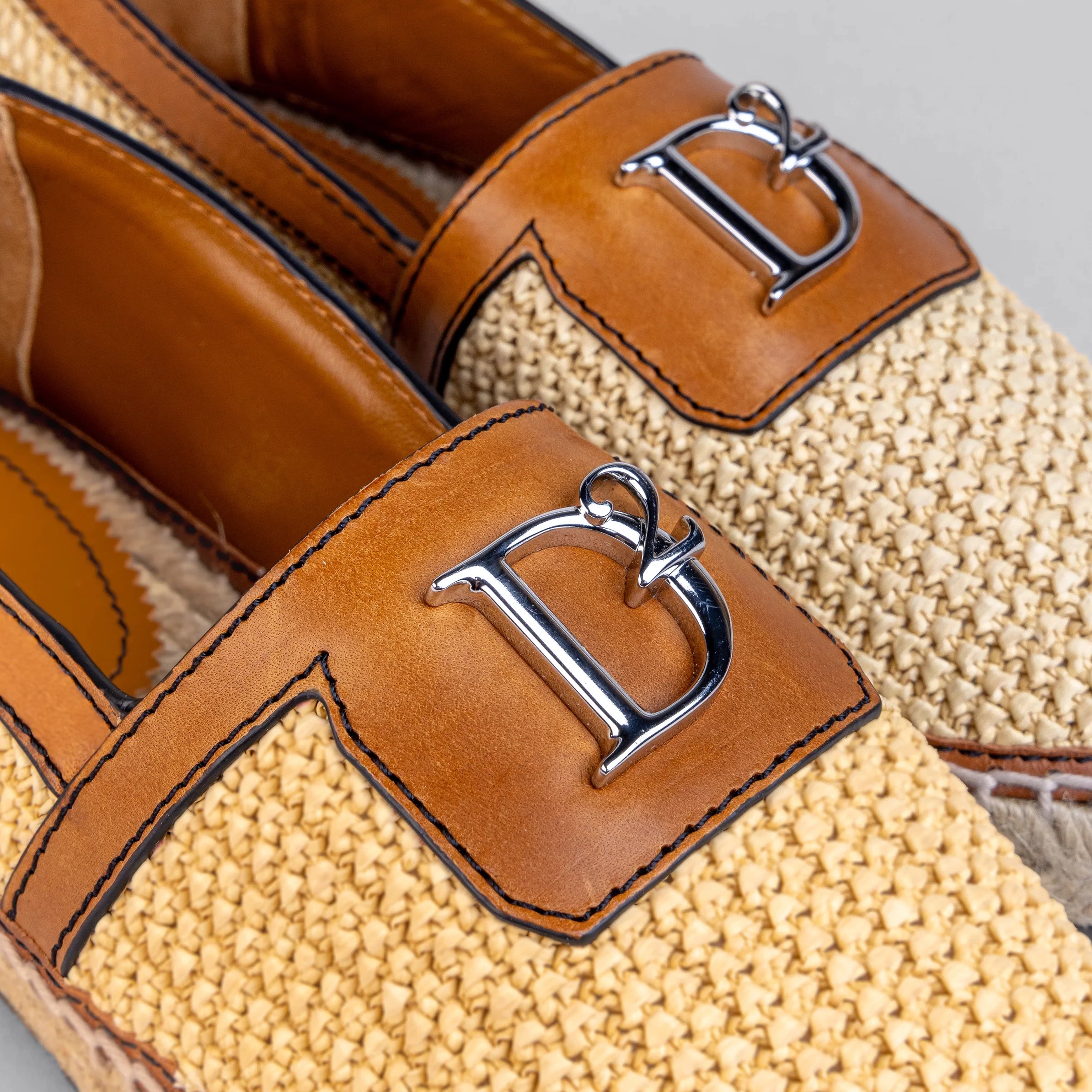 Espadrilles Beige Dsquared2 Placa Plateada