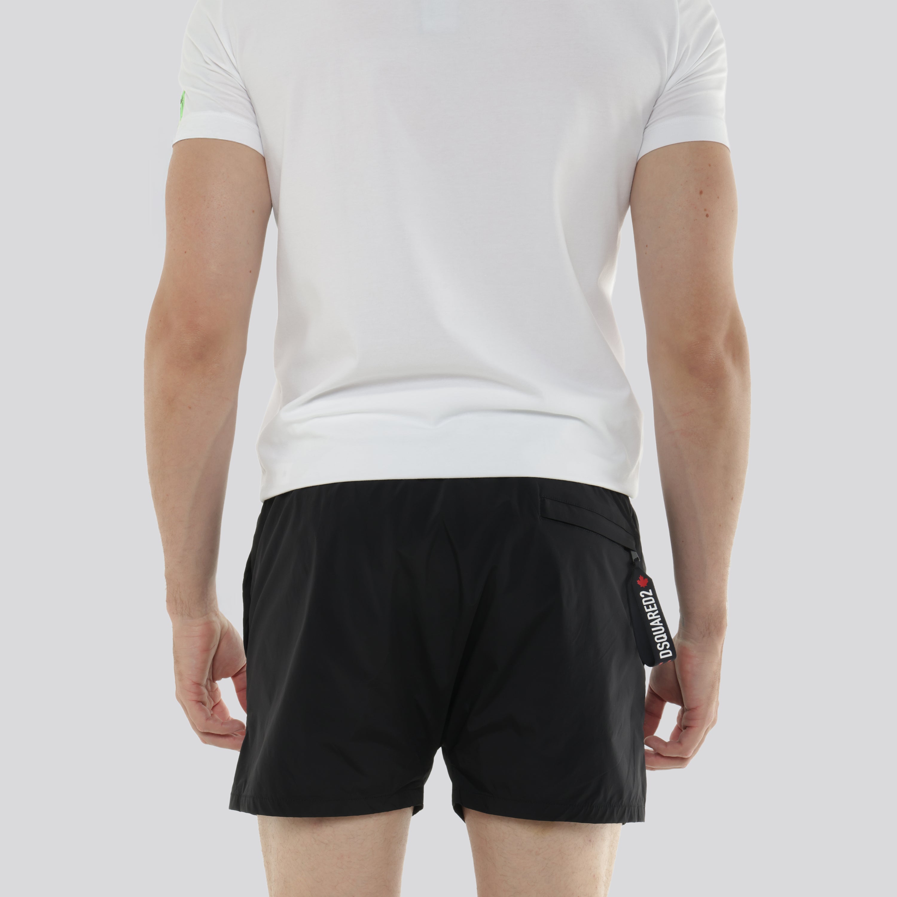 Pantaloneta Negra Dsquared2 Back Pocket