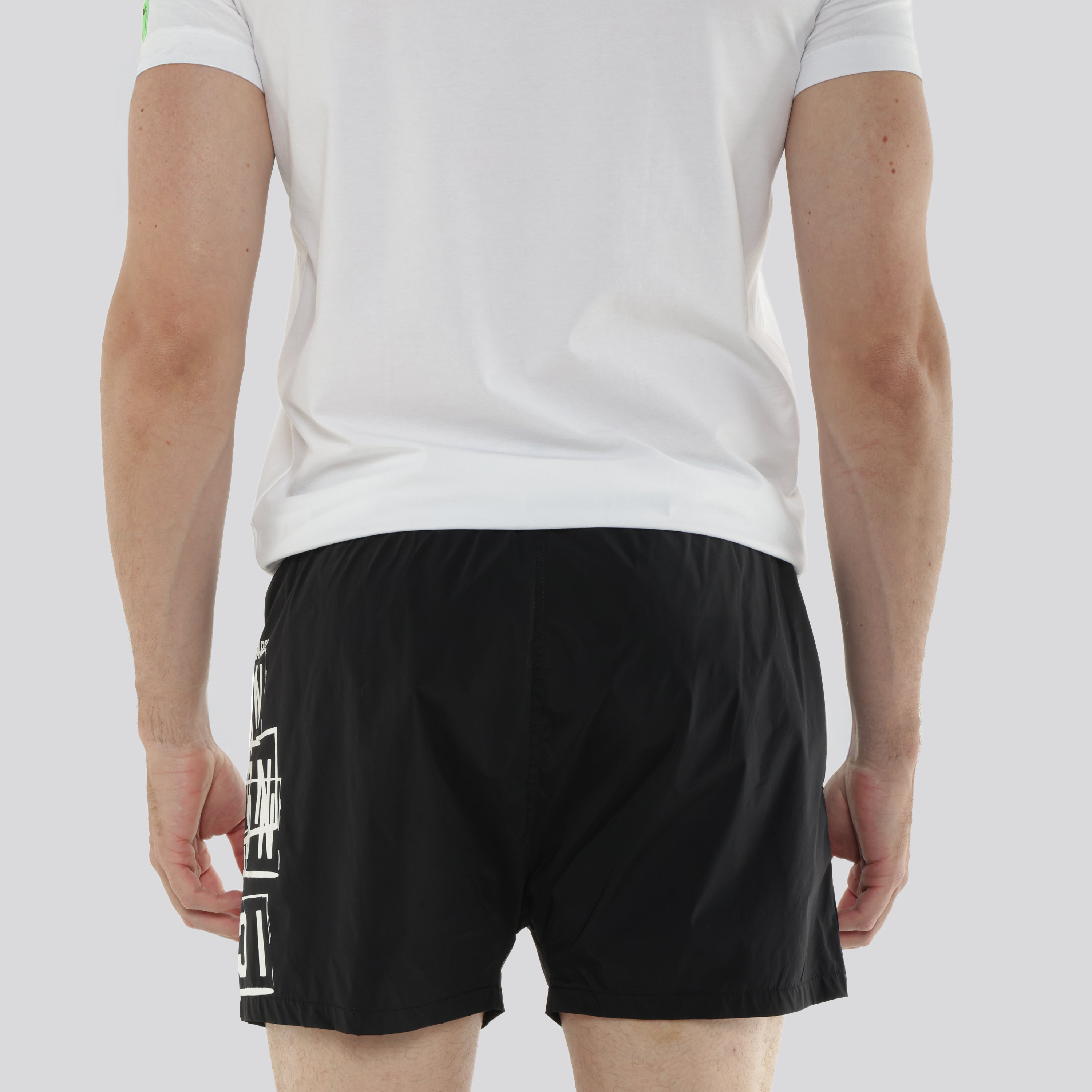 Pantaloneta Negra Dsquared2 Icon Stamps