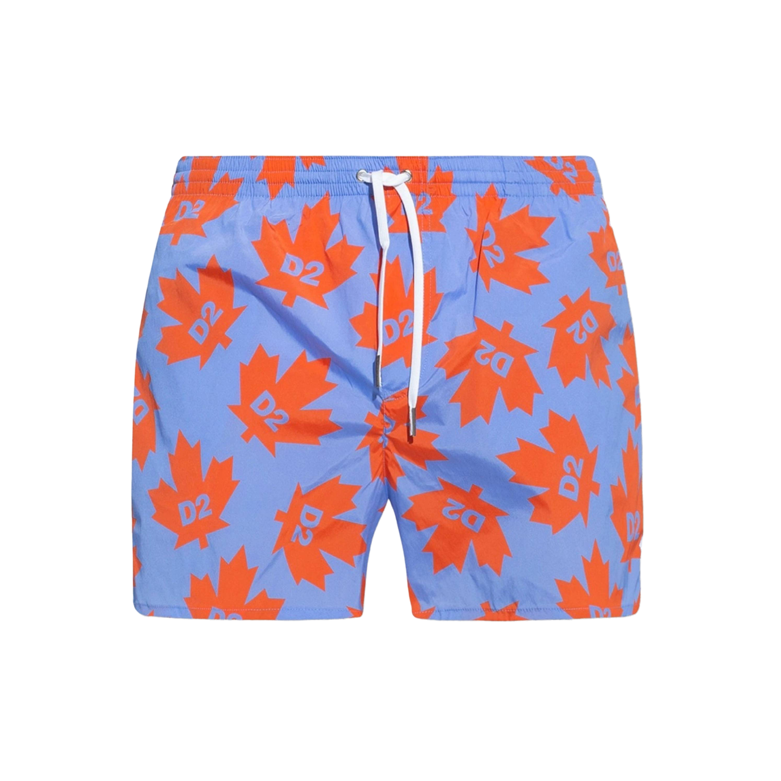 Pantaloneta Azul Dsquared2 Multi Leaf