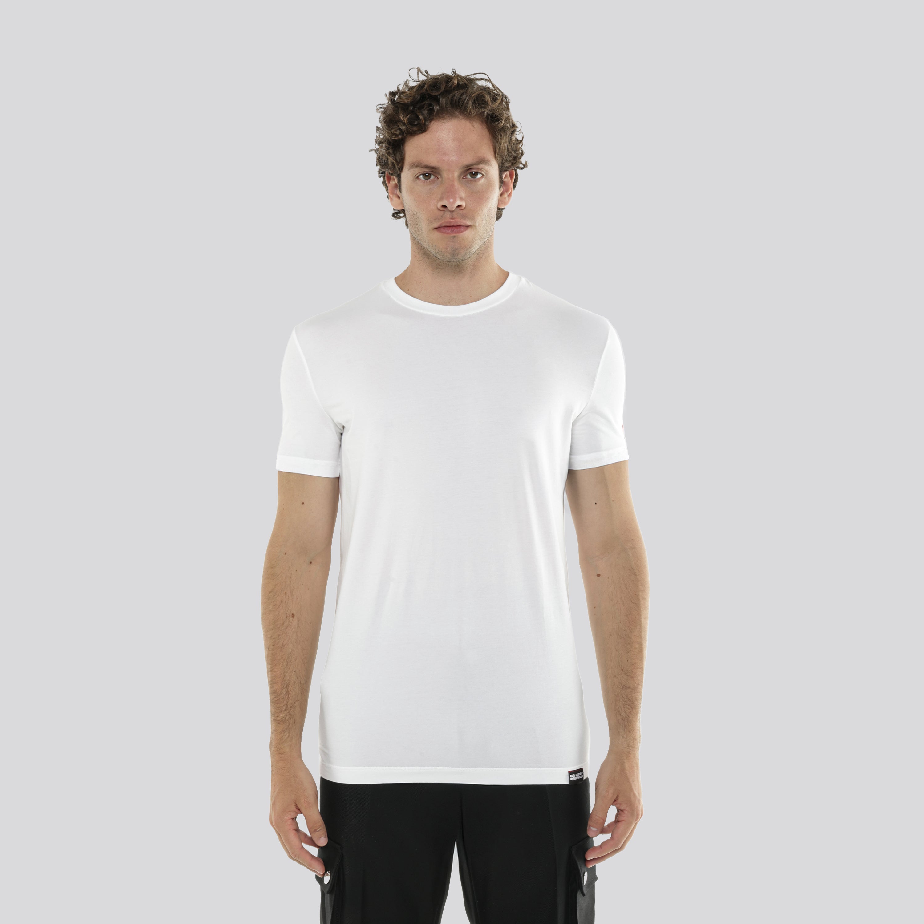 Camiseta Blanca Dsquared2 Rojo Icon Tag