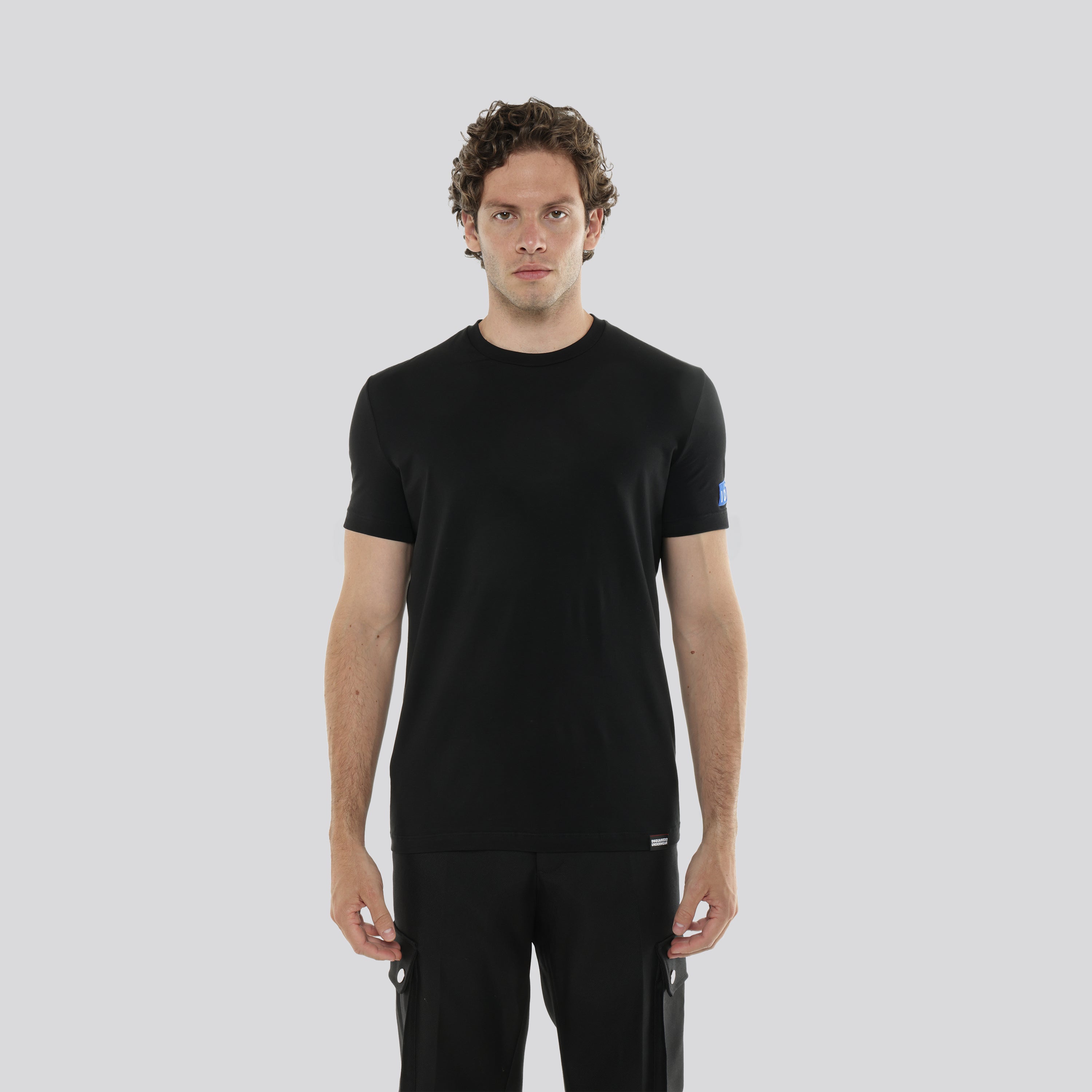 Camiseta Negra Dsquared2 Icon Side Blue