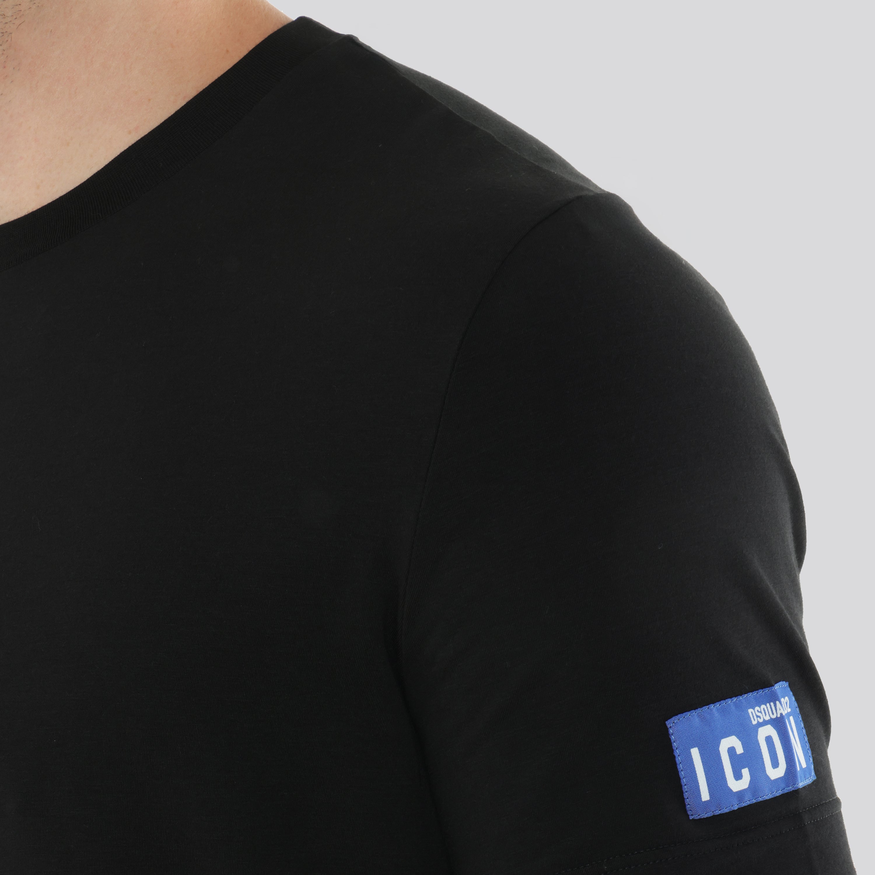 Camiseta Negra Dsquared2 Icon Side Blue