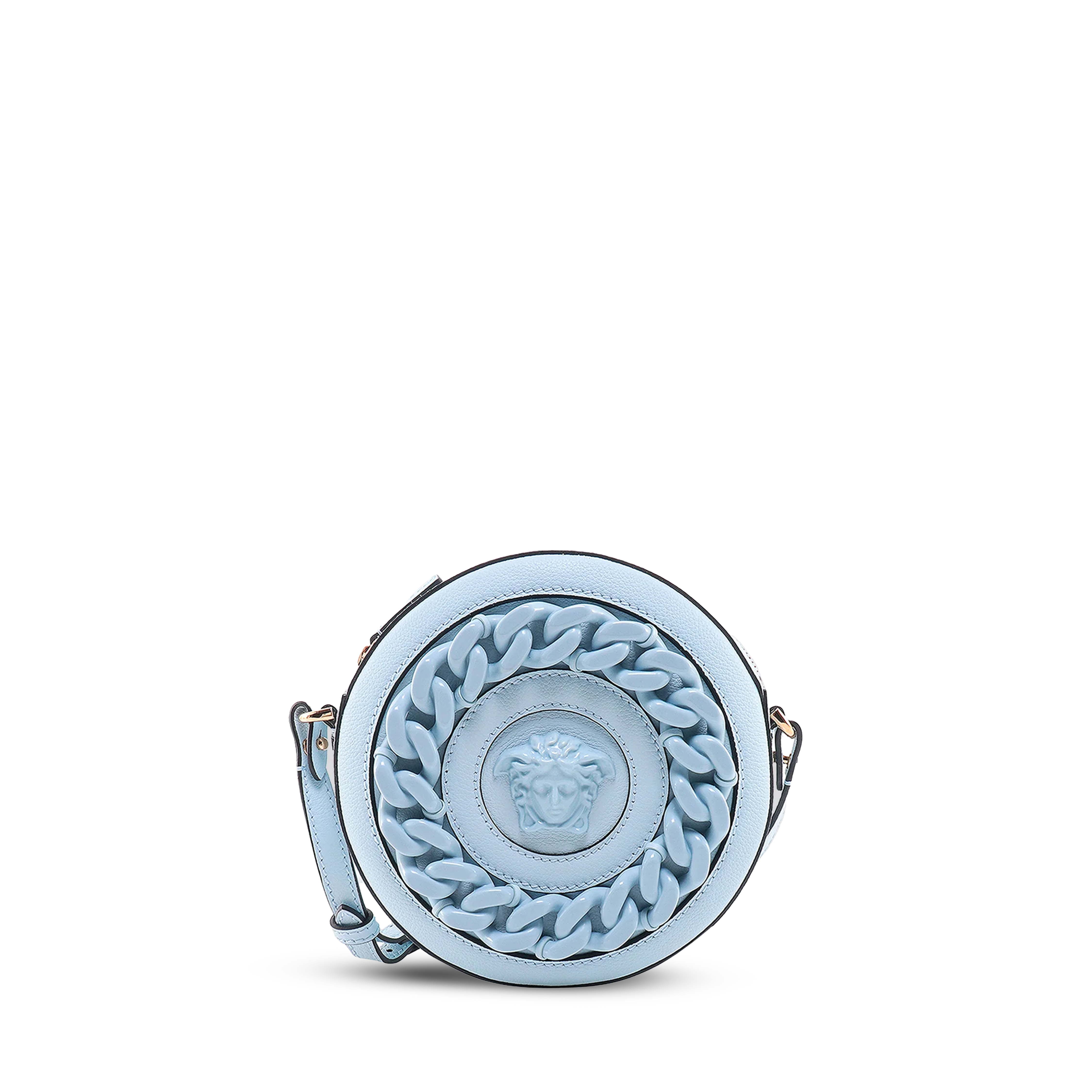 Bolso Azul Claro Versace Round Medusa