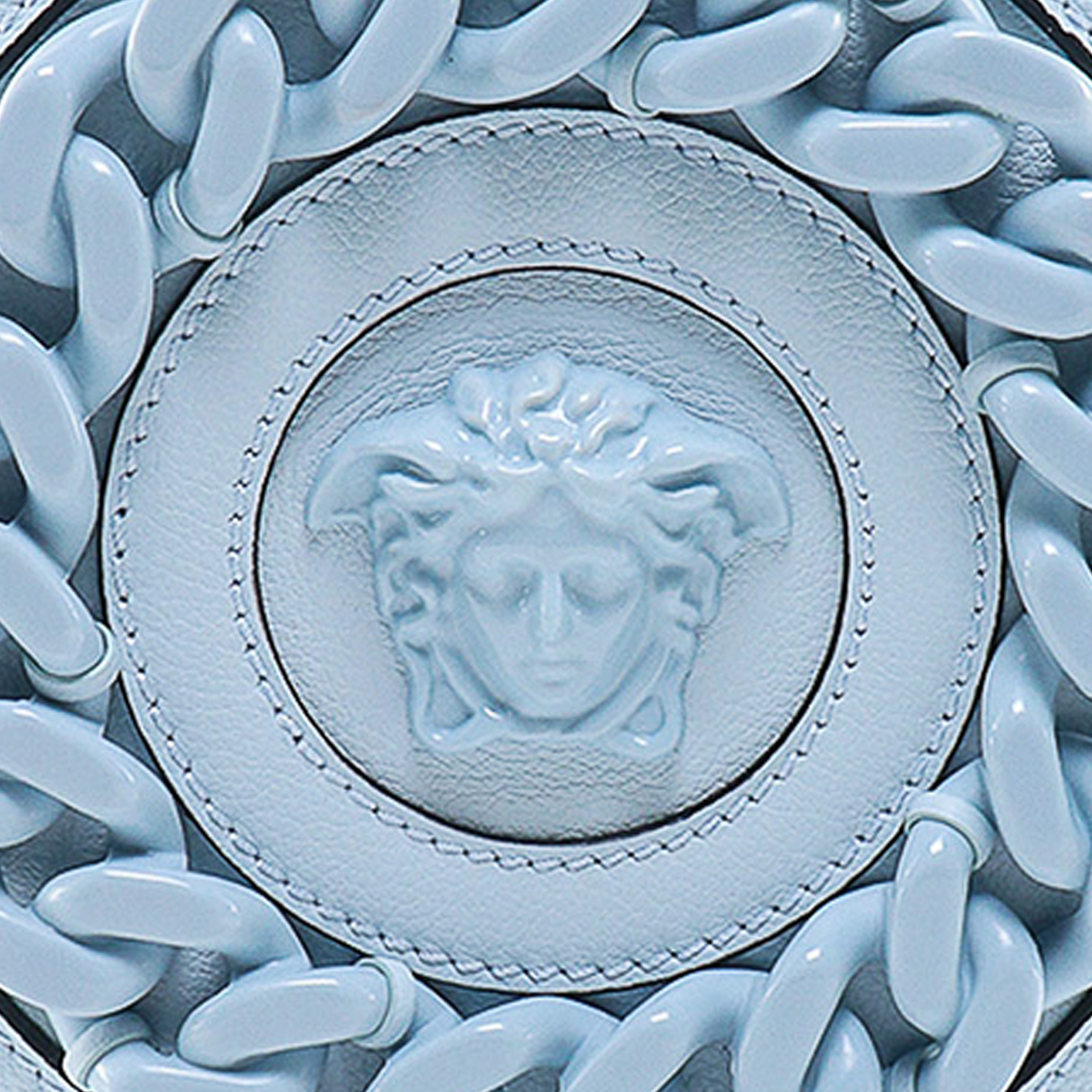 Bolso Azul Claro Versace Round Medusa