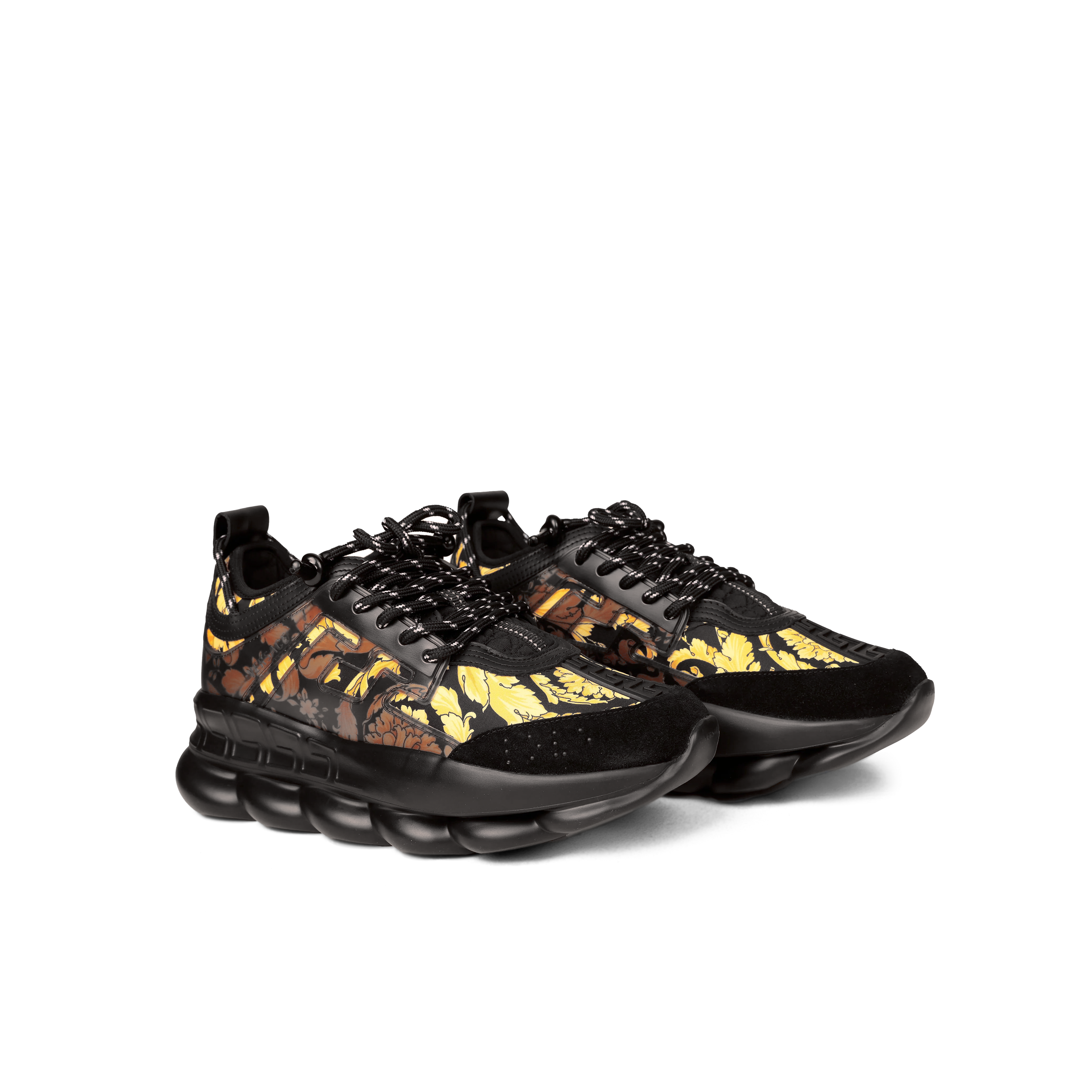 Sneakers Negro Versace Chain Reaction Barocco